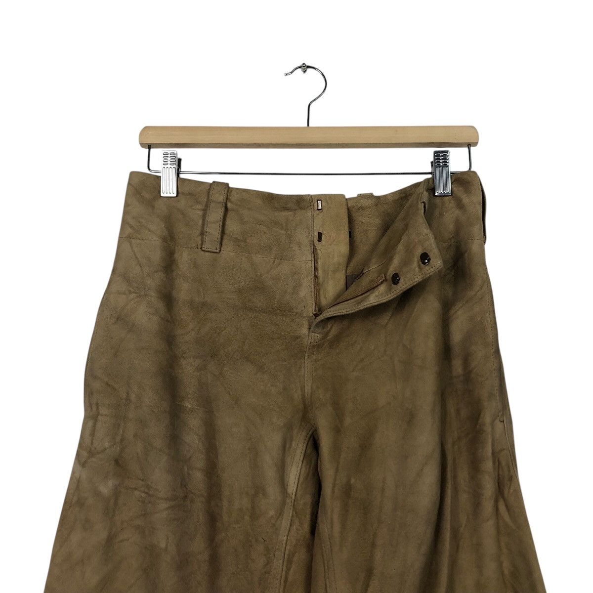 Ralph Lauren Archival Ralph Lauren Suede Leather Wide Leg Pants Size US 30 / EU 46 - 14 Thumbnail