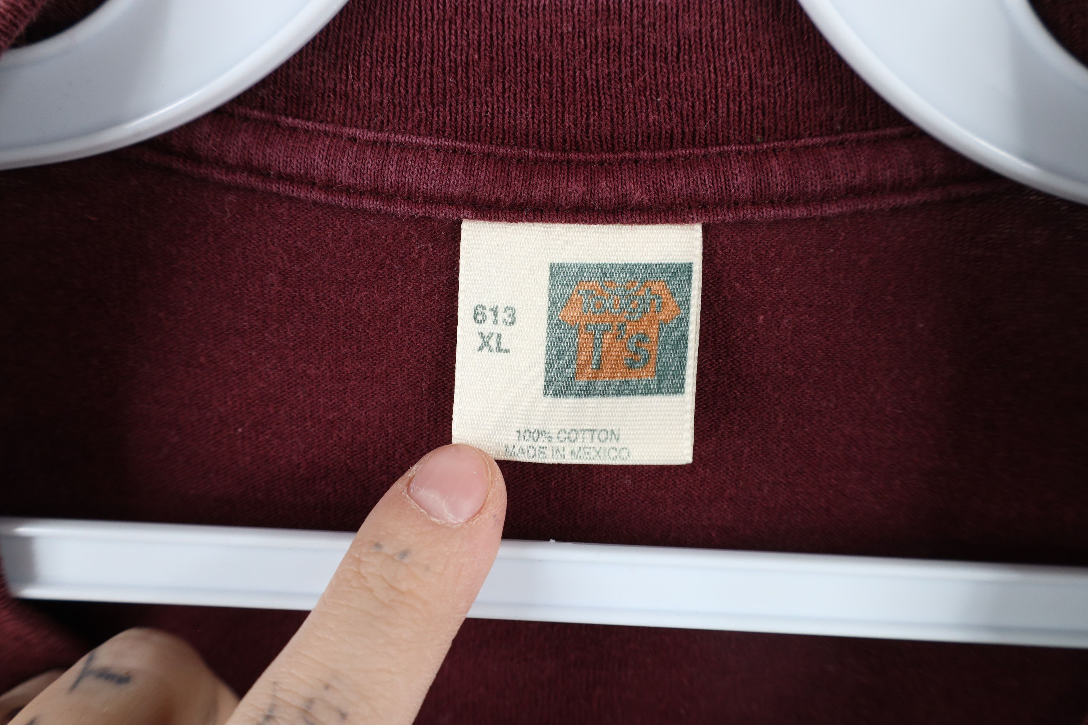 Vintage Vintage 90s Streetwear Long Sleeve Pocket T-Shirt Red Cotton Size US XL / EU 56 / 4 - 5 Thumbnail
