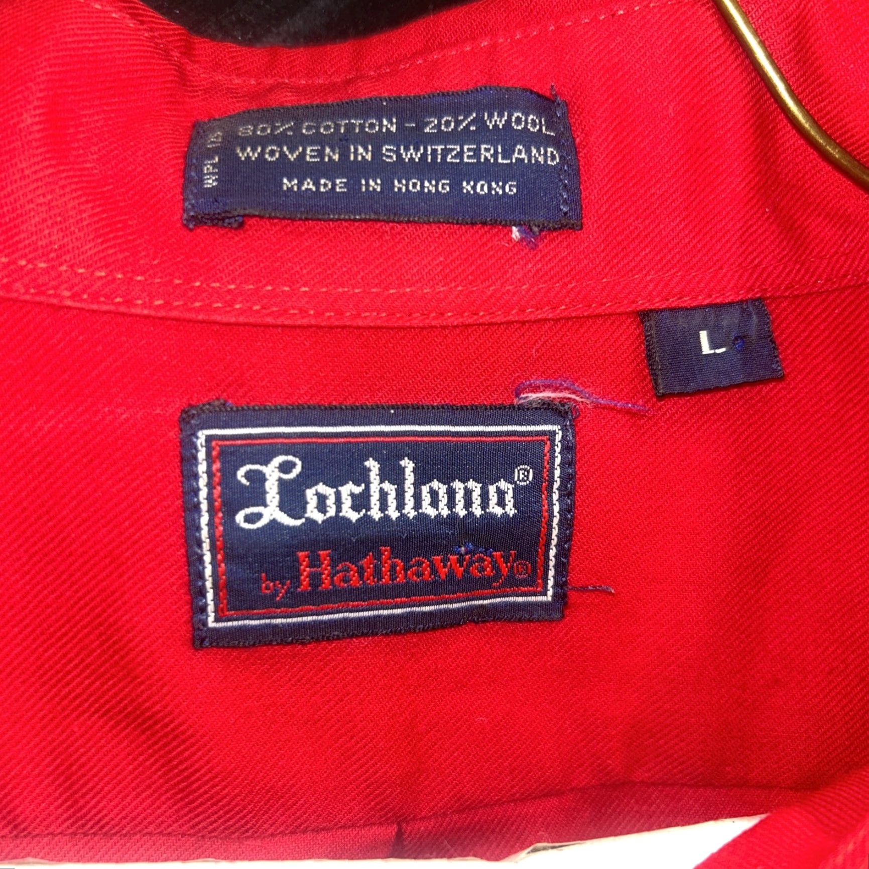 Vintage VTG 60s Lochlana Hathaway Red Wool Blend Shirt Long Sleeve Button-Front Large M Womens/Mens Rockabilly Vintage Shirt Size US M / EU 48-50 / 2 - 2 Thumbnail