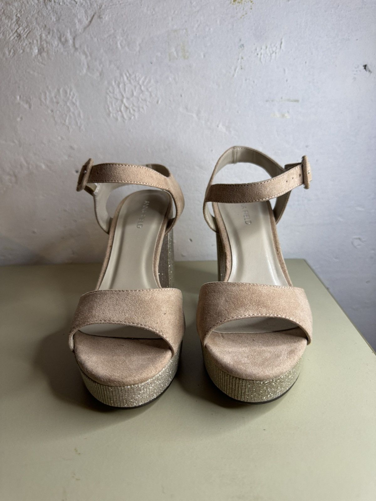 Other Anna Field Glitter Beige Heels Size US 5 / IT 35 - 1 Thumbnail