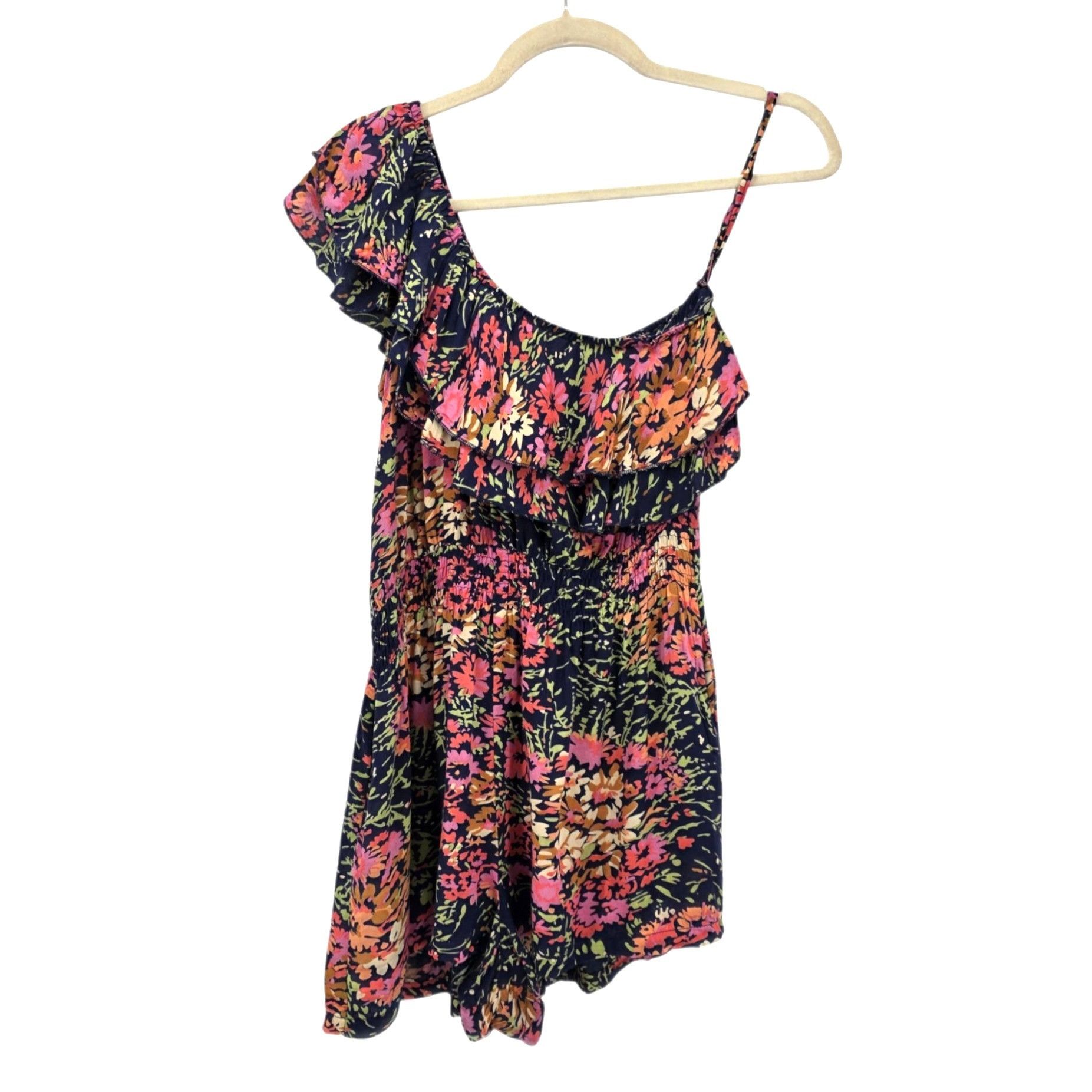 Other Vintage Wet Seal Womens Medium Romper One Shoulder Ruffle Mu Size M / US 6-8 / IT 42-44 - 1 Thumbnail