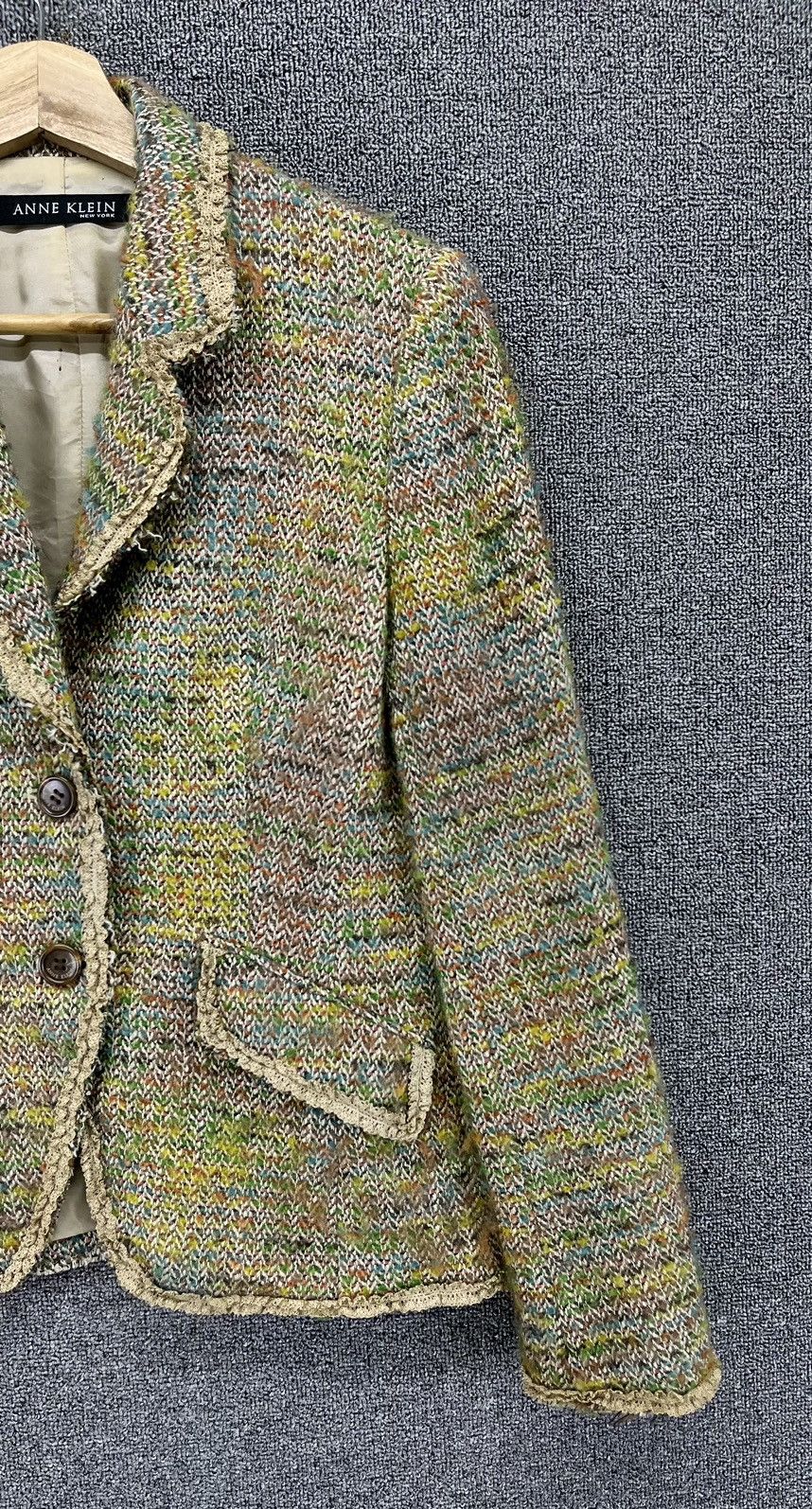 Anne Klein Anne Klein Tweed Cardigan Jacket Size S / US 4 / IT 40 - 3 Thumbnail