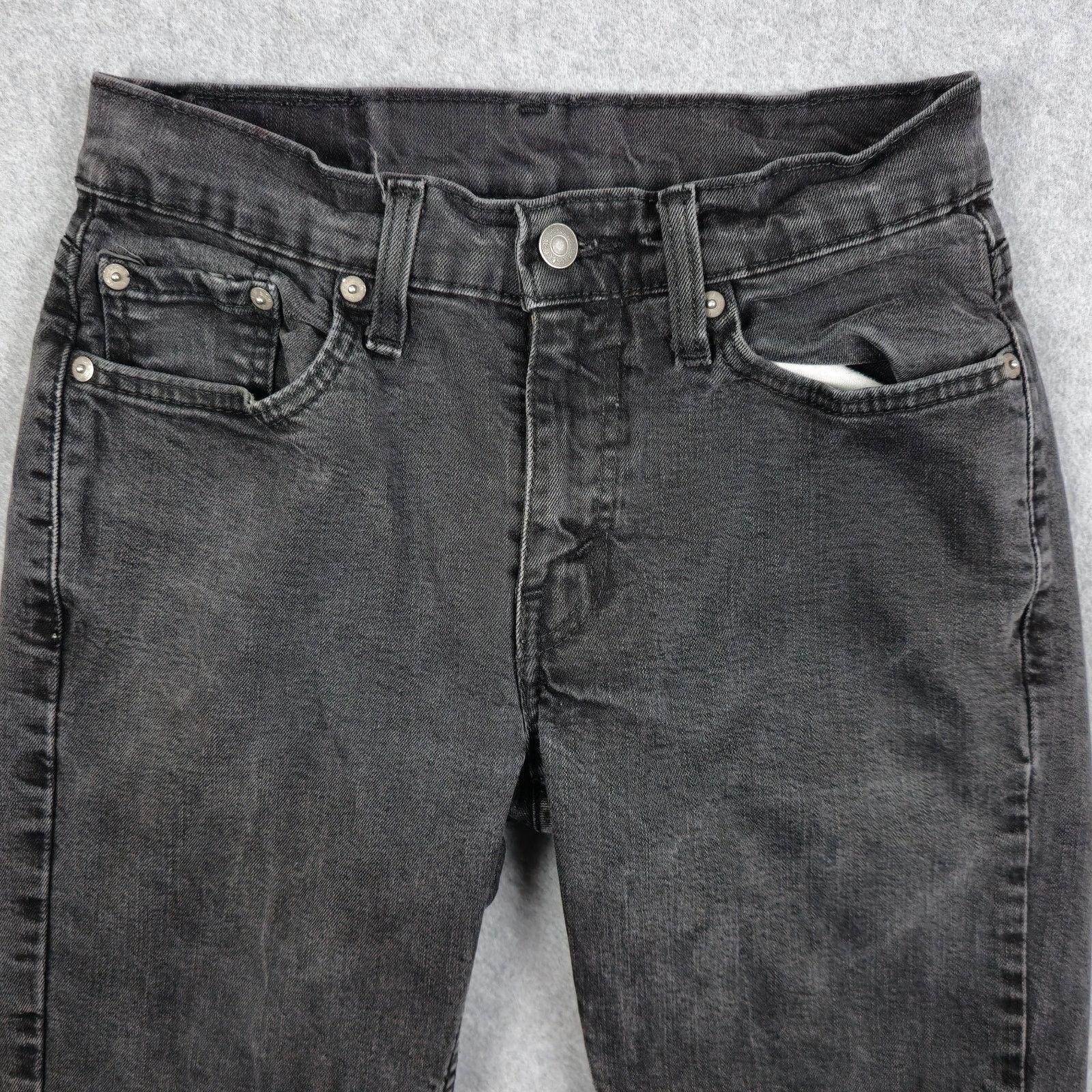 Levi's Levi's 514 Mens 27x28 Black Straight Fit Jeans Size US 27 - 4 Thumbnail