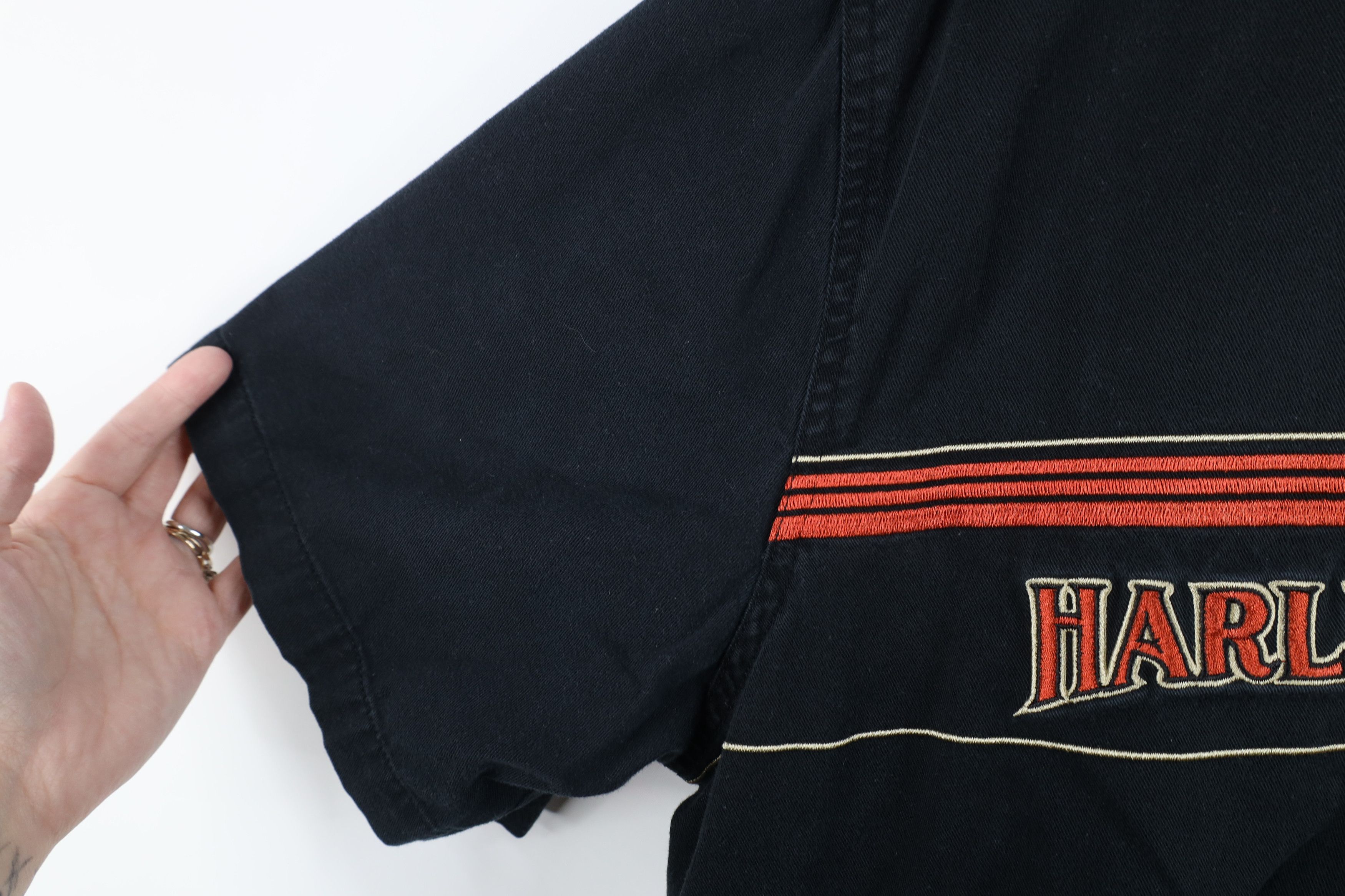 Harley Davidson Vintage Harley Davidson Mechanic Pit Crew Button Shirt Size US XL / EU 56 / 4 - 9 Thumbnail
