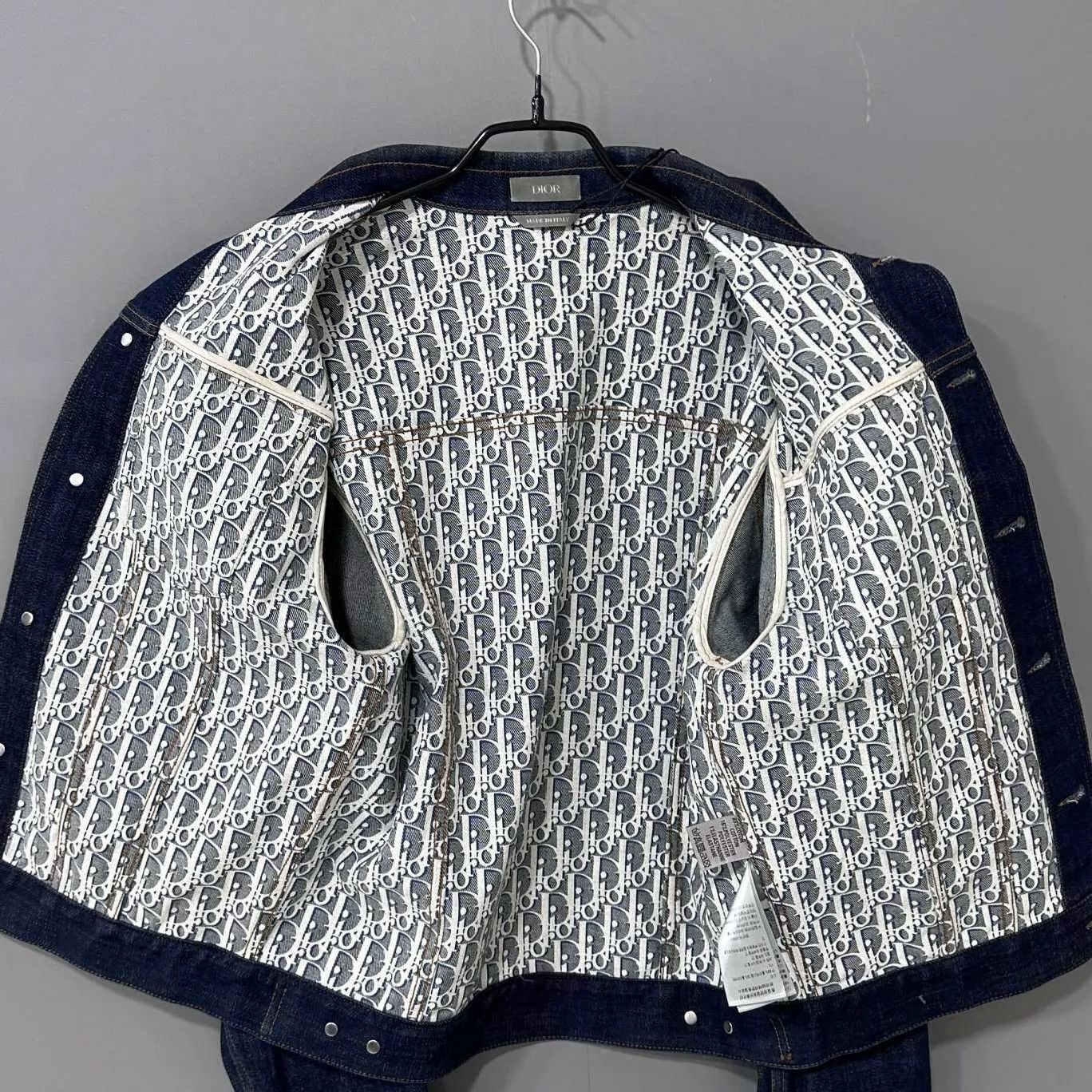 Dior Dior blue all over print denim jacket 95 new 46 Size XL / US 12-14 / IT 48-50 - 6 Thumbnail