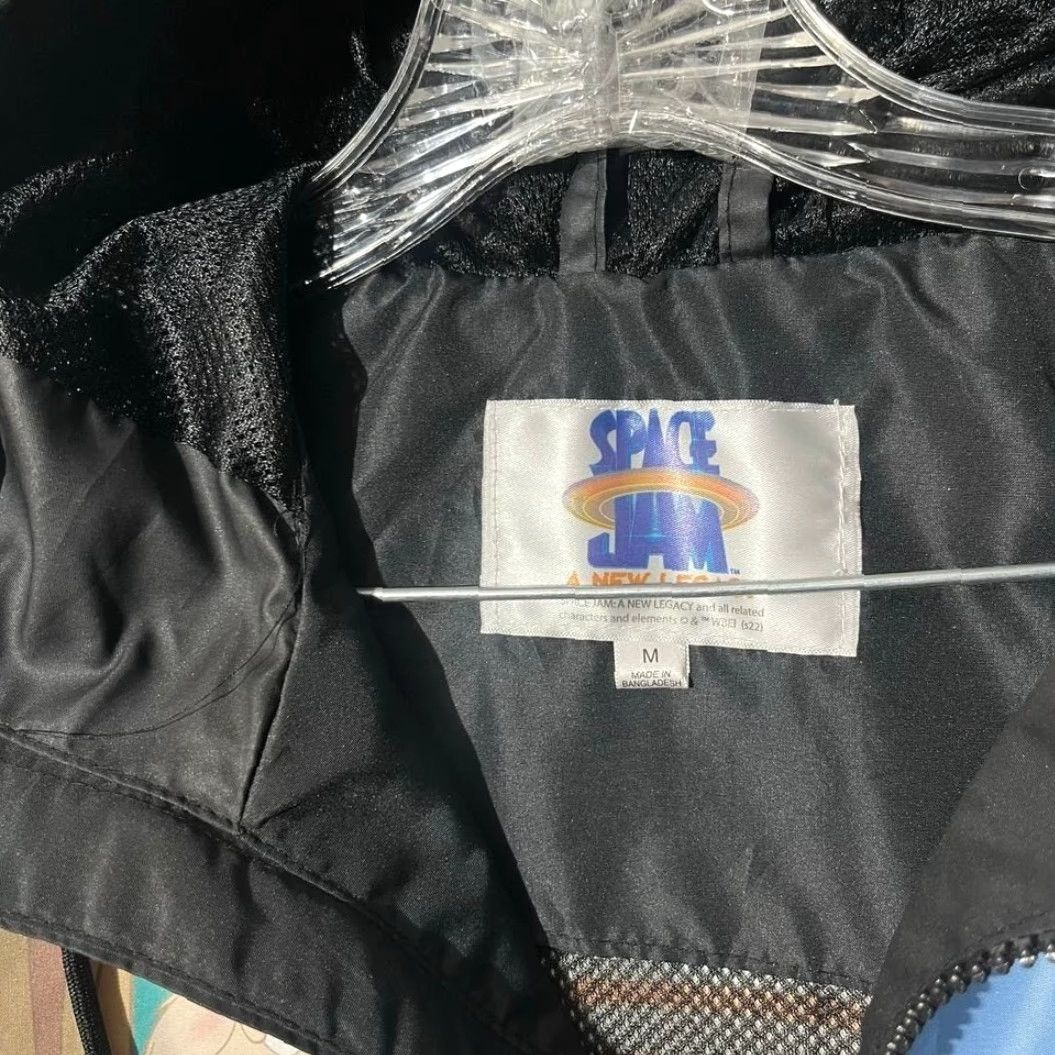 Members Only Members Only Space Jam A New Legacy Windbreaker Jacket Mens M Multicolor Zip Full Zip Hooded Pockets 80s Basketball Style Shirts Mens Size US M / EU 48-50 / 2 - 4 Thumbnail
