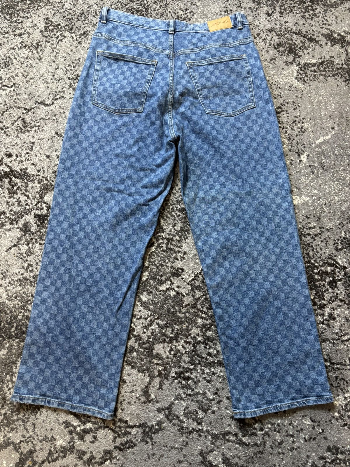 Japanese Brand × Vintage Vintage Monki Monogram print pants Size 34" / US 12 / IT 48 - 6 Thumbnail