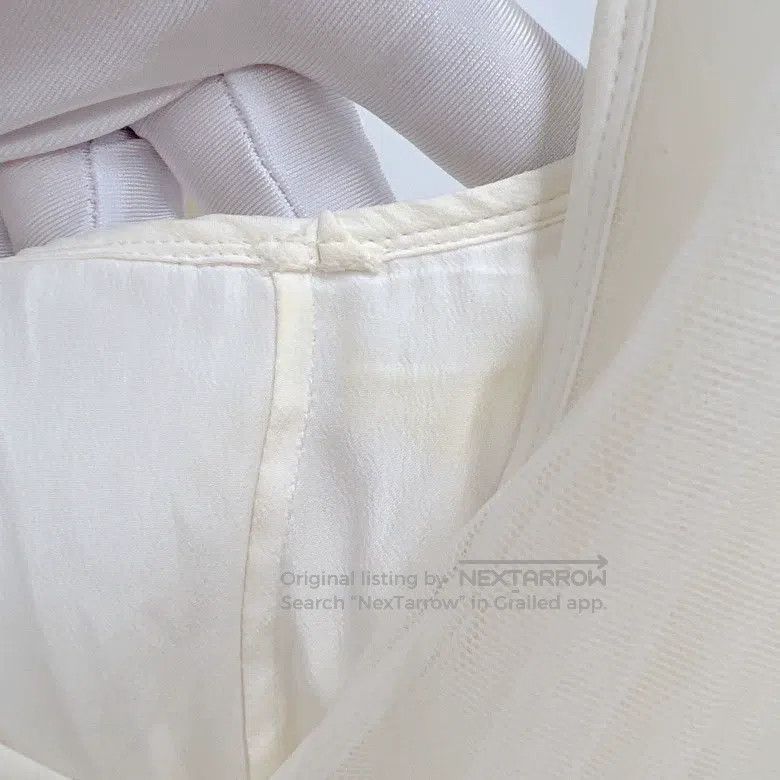 Brunello Cucinelli Brunello Cucinelli White V-neck mesh top Size M / US 6-8 / IT 42-44 - 6 Thumbnail