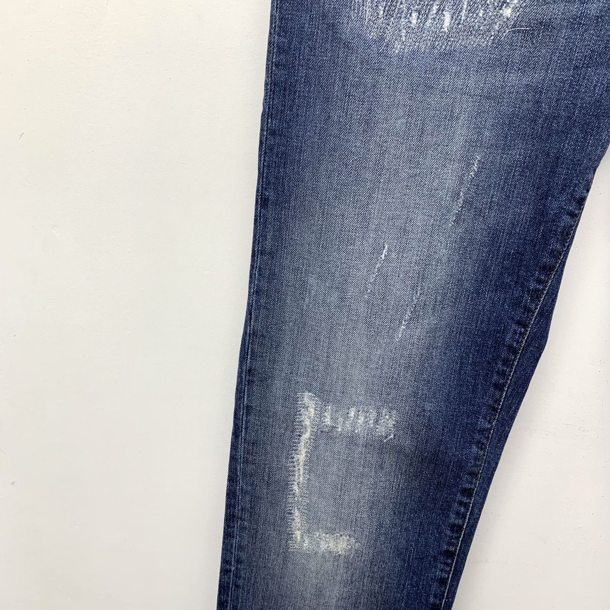 Dolce & Gabbana Dolce & Gabbana Dark Blue Distressed Denim Pants K26WX Size US 30 / EU 46 - 4 Thumbnail