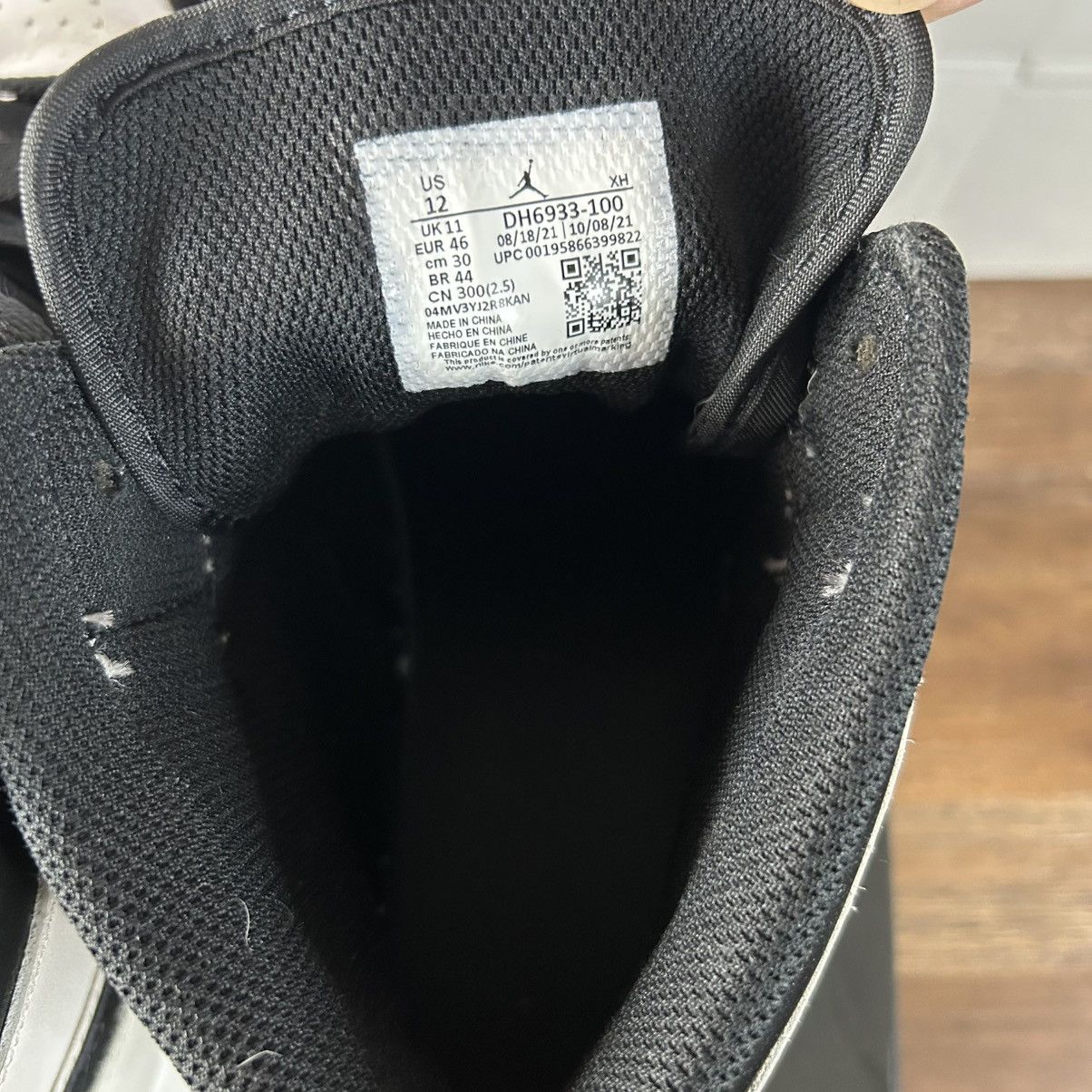 Nike Nike Air Jordan 1 Mid Diamond Shorts Black and White Men 12 Size US 12 / EU 45 - 5 Thumbnail