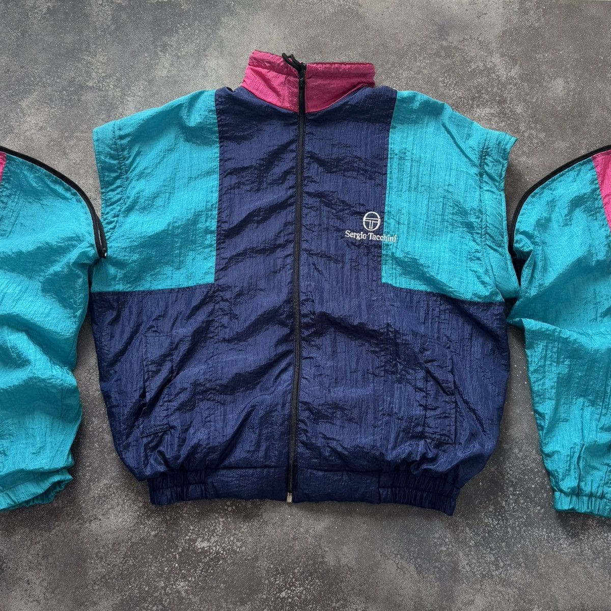 Sergio Tacchini × Vintage 80s Sergio Tacchini Vintage Track Jacket Size US M / EU 48-50 / 2 - 2 Thumbnail