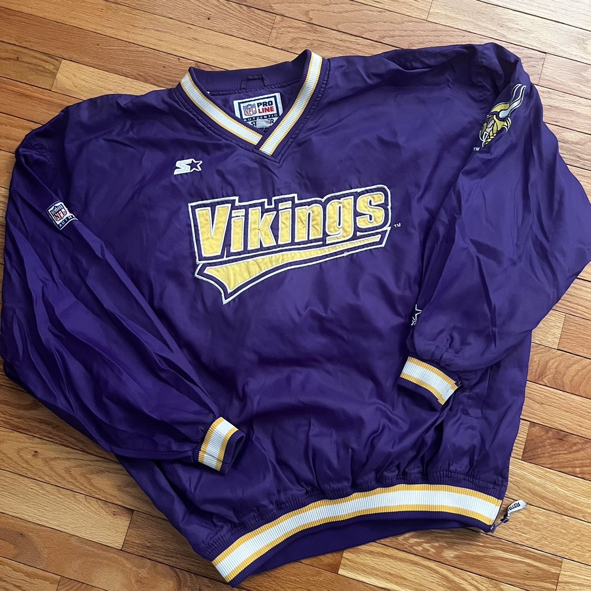 NFL × Pro Player × Vintage VTG Pro Player Vikings Pullover Windbreaker Size US XXL / EU 58 / 5 - 1 Thumbnail