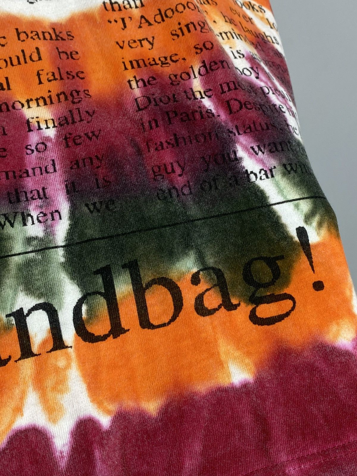 John Galliano John Galliano Newspaper Gazette Tie Dye T-shirt Size US XL / EU 56 / 4 - 5 Thumbnail