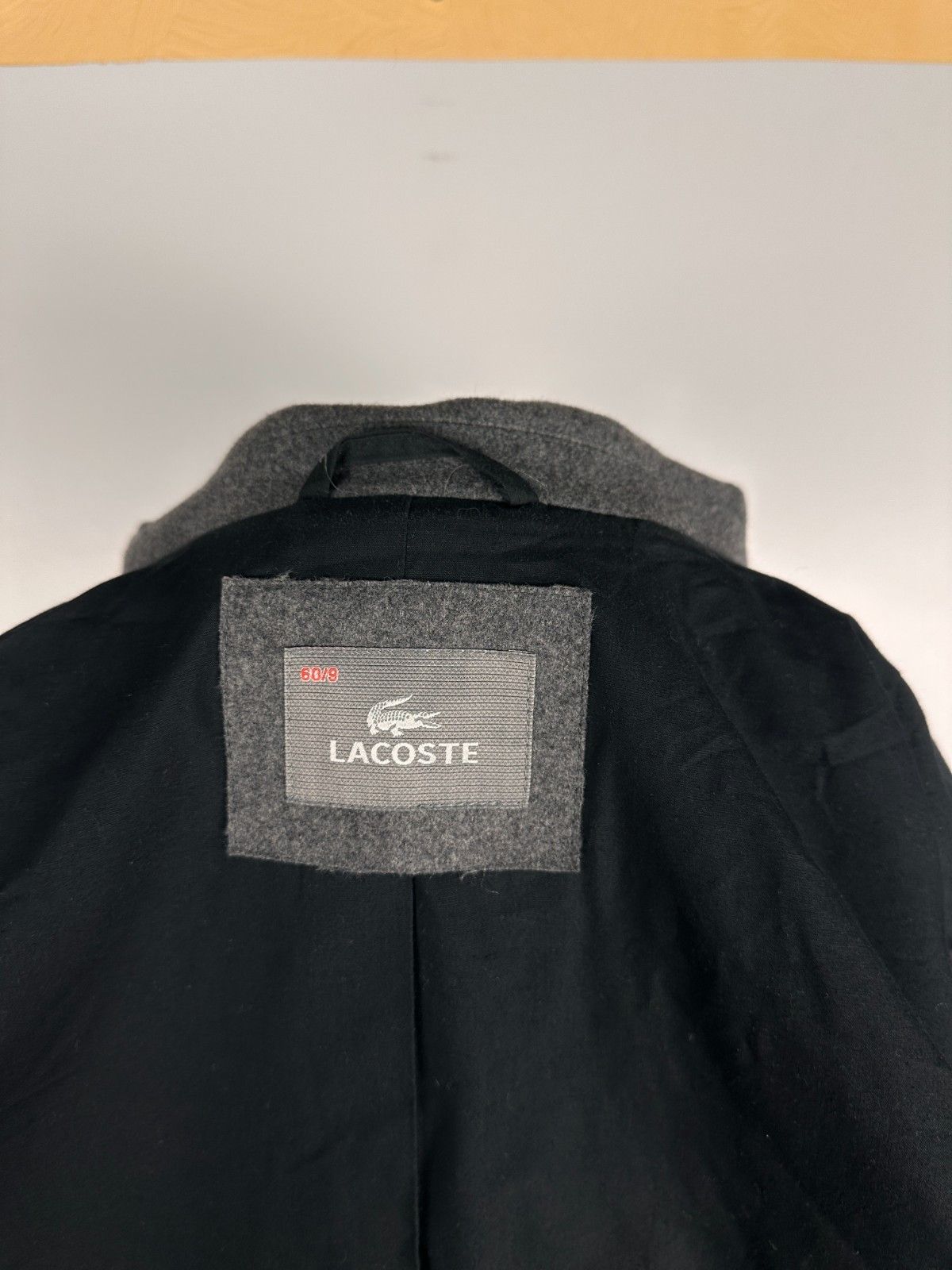 Lacoste Lacoste Wool Double Breasted Coat Grey Mens Size XL Size US XL / EU 56 / 4 - 9 Thumbnail