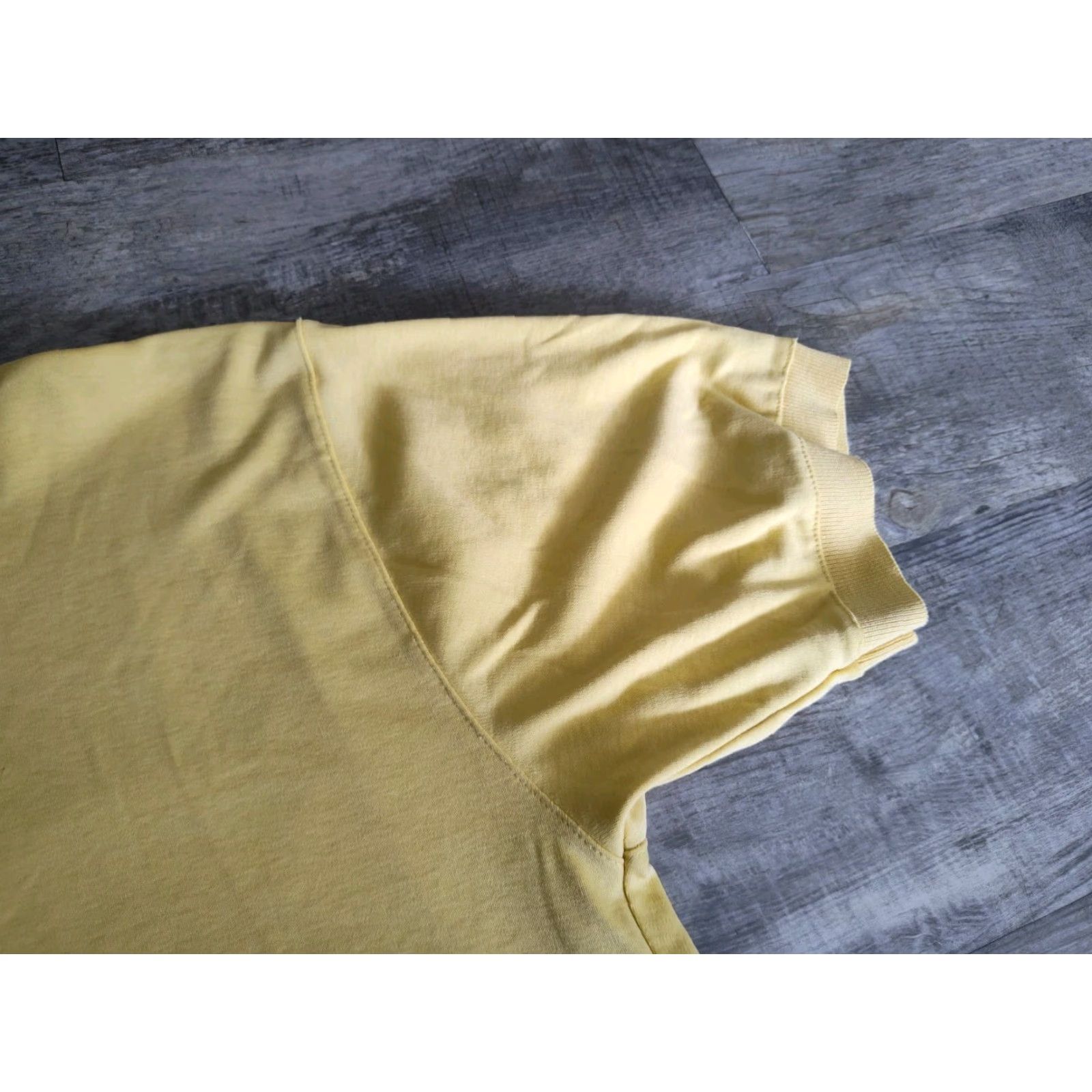 Eddie Bauer VINTAGE Eddie Bauer Polo Shirt Short Sleeve Men M Yellow 40 Chest Solid 100% Cotton USA Made 1990s Golf Preppy Mens Size US M / EU 48-50 / 2 - 3 Thumbnail