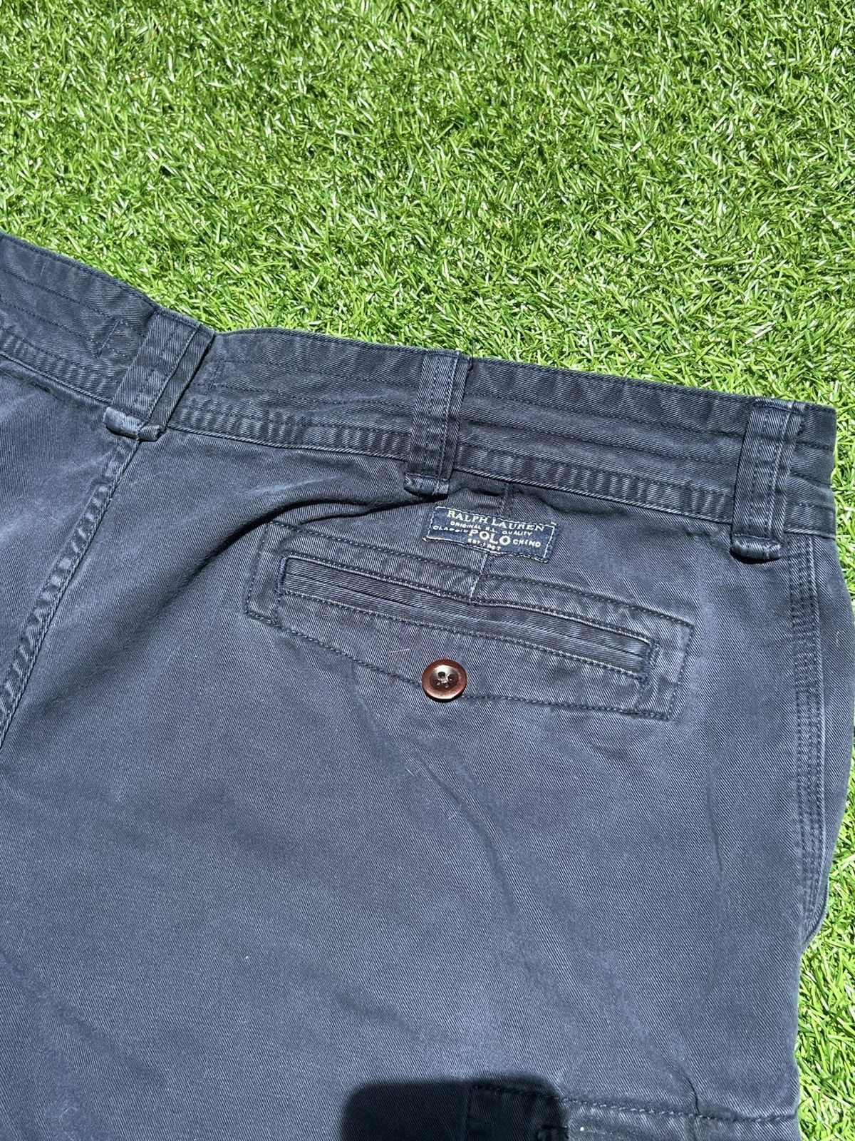 Vintage Polo Ralph Lauren Baggy Cargo Shorts Navy MENS 40 Size US 40 / EU 56 - 4 Thumbnail