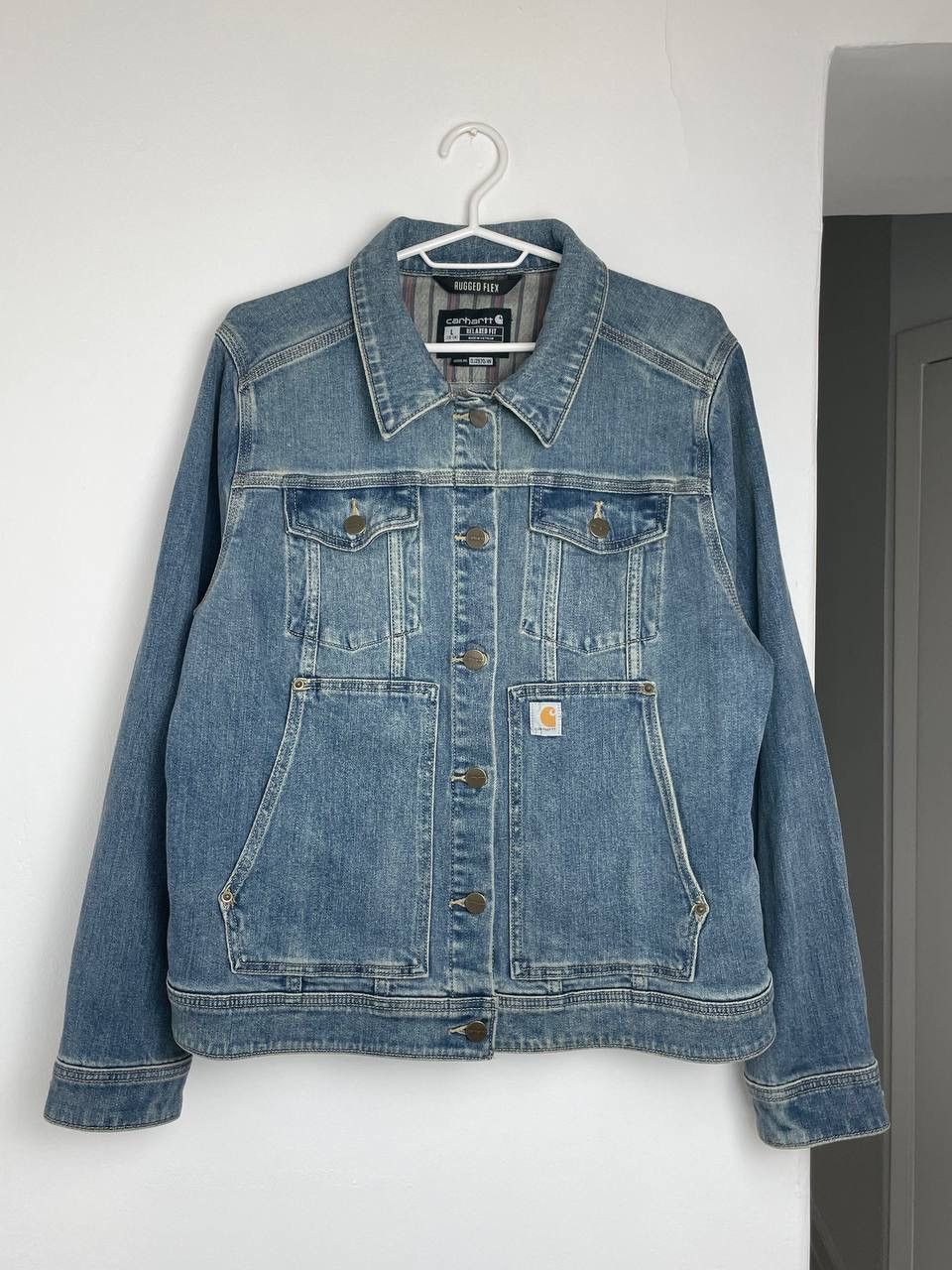 Carhartt × Vintage Carhartt Vintage Jeans Jacket Small Center Logo Y2K Size L / US 10 / IT 46 - 1 Thumbnail