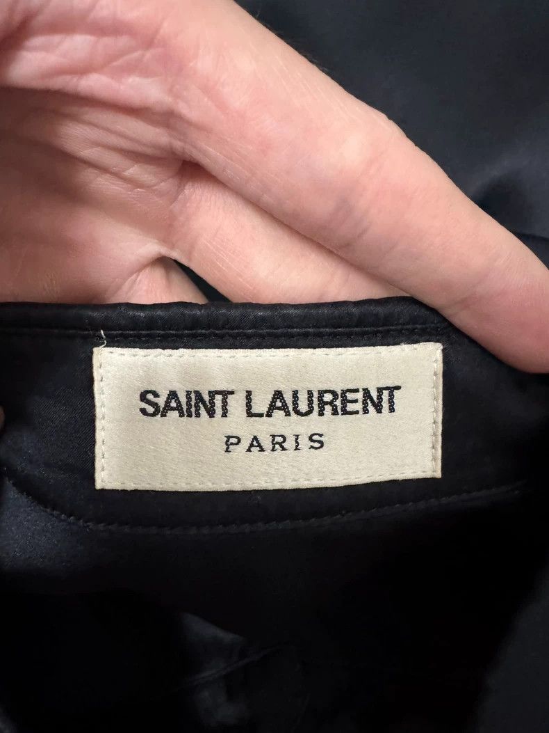 Saint Laurent Paris Saint Laurent Paris16fw Matte Mulberry Silk Darth Vader Sh Size S / US 4 / IT 40 - 4 Thumbnail
