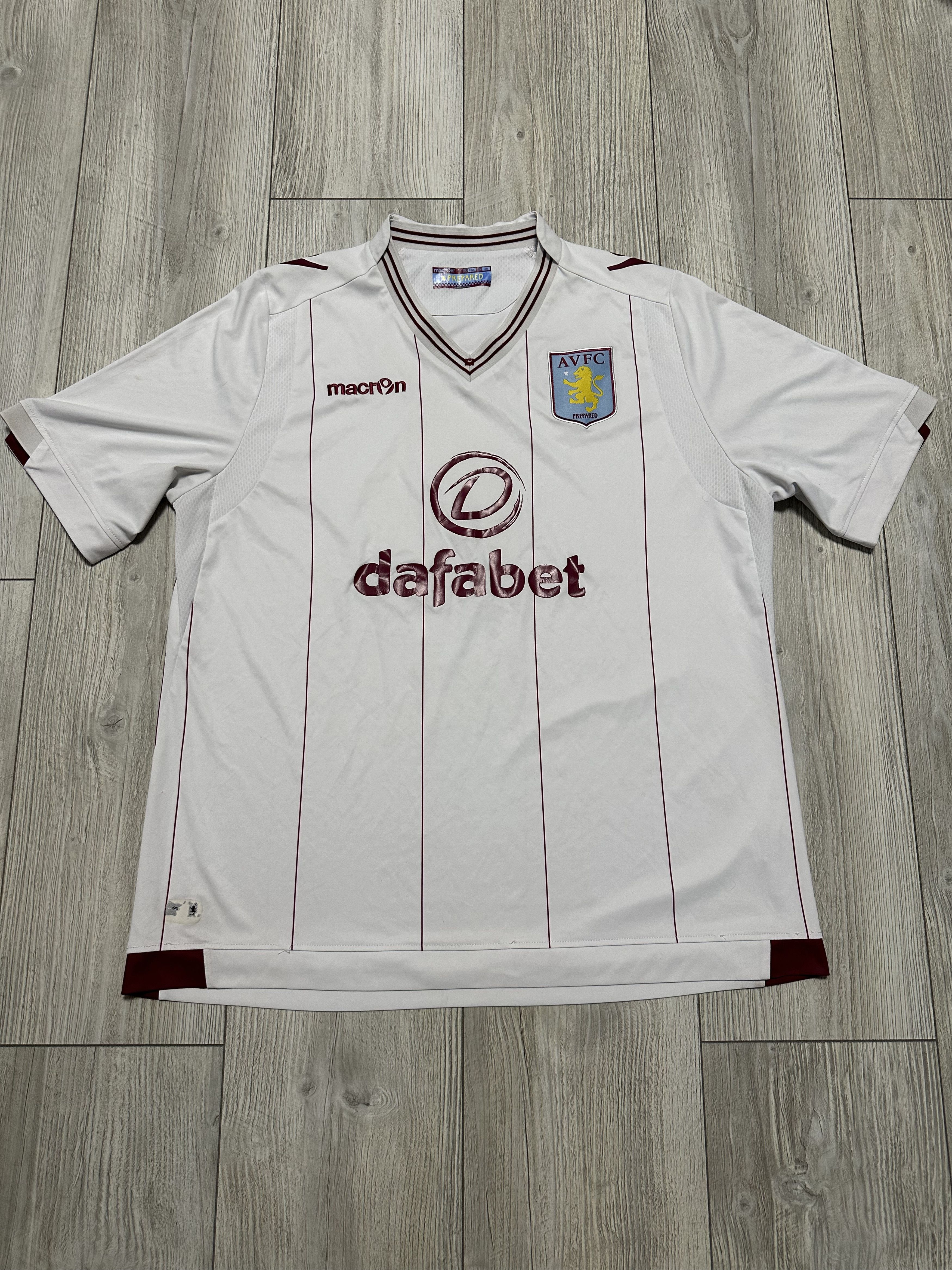 Macron Macron Aston Villa 2014/15 White Football Shirt Jersey Size US XL / EU 56 / 4 - 1 Thumbnail