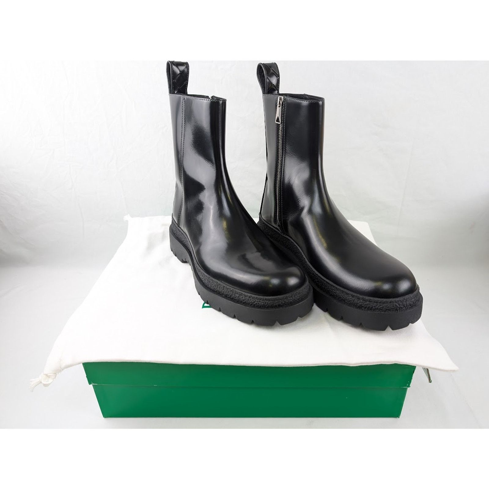 Bottega Veneta o1rshd1 Texas Calf Highway Ankle Boot in Black Size US 10 / EU 43 - 12 Thumbnail