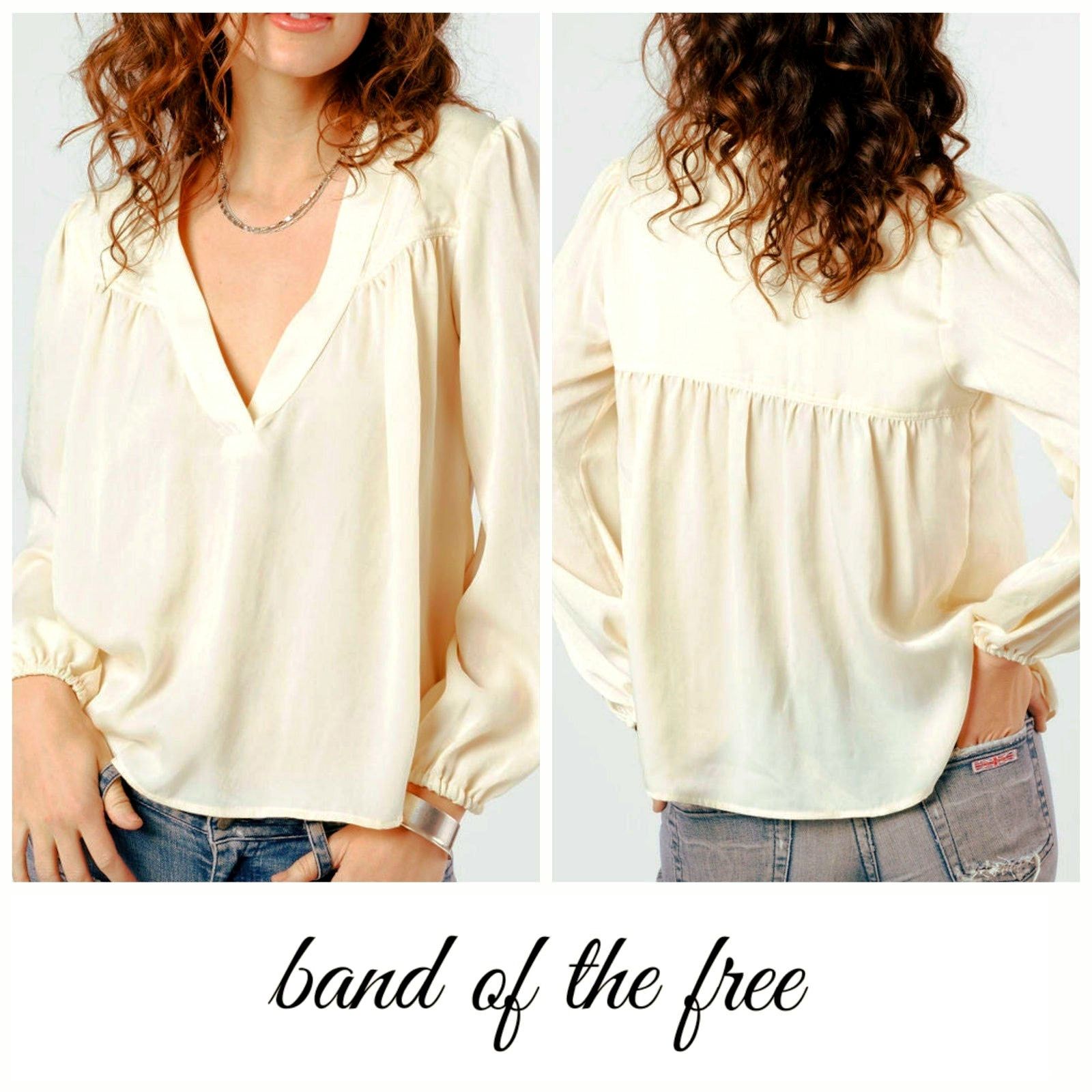 Other NWT B.O.G. Band of the Free Cash Blouse Sz. M [8-10] Ivory Size M / US 6-8 / IT 42-44 - 1 Thumbnail