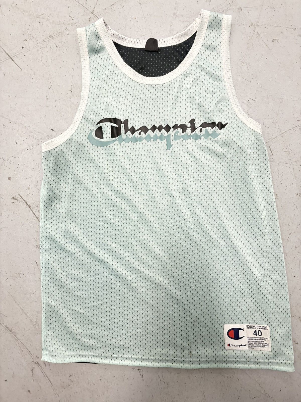 Champion Champion Men's Teal and Black Mesh Tank Jersey Crew Neck Med Size US M / EU 48-50 / 2 - 1 Thumbnail