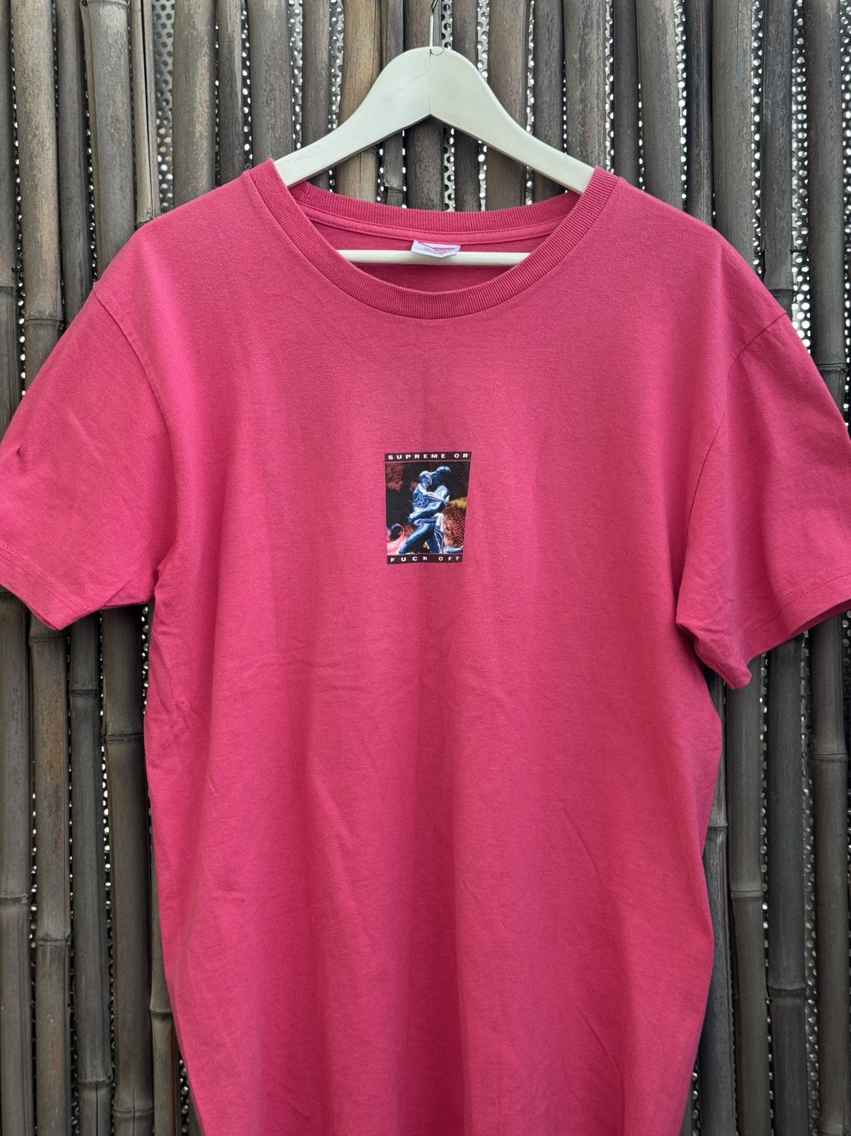 Supreme Supreme Authentic Cyber Tee Dark Pink Men's SS17 Size US L / EU 52-54 / 3 - 1 Thumbnail