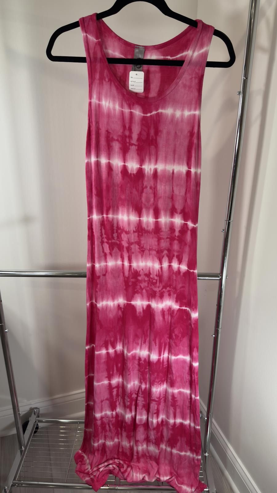 Designer GO Couture Pink Tie-Dye Maxi Dress - XL Size XL / US 12-14 / IT 48-50 - 1 Thumbnail