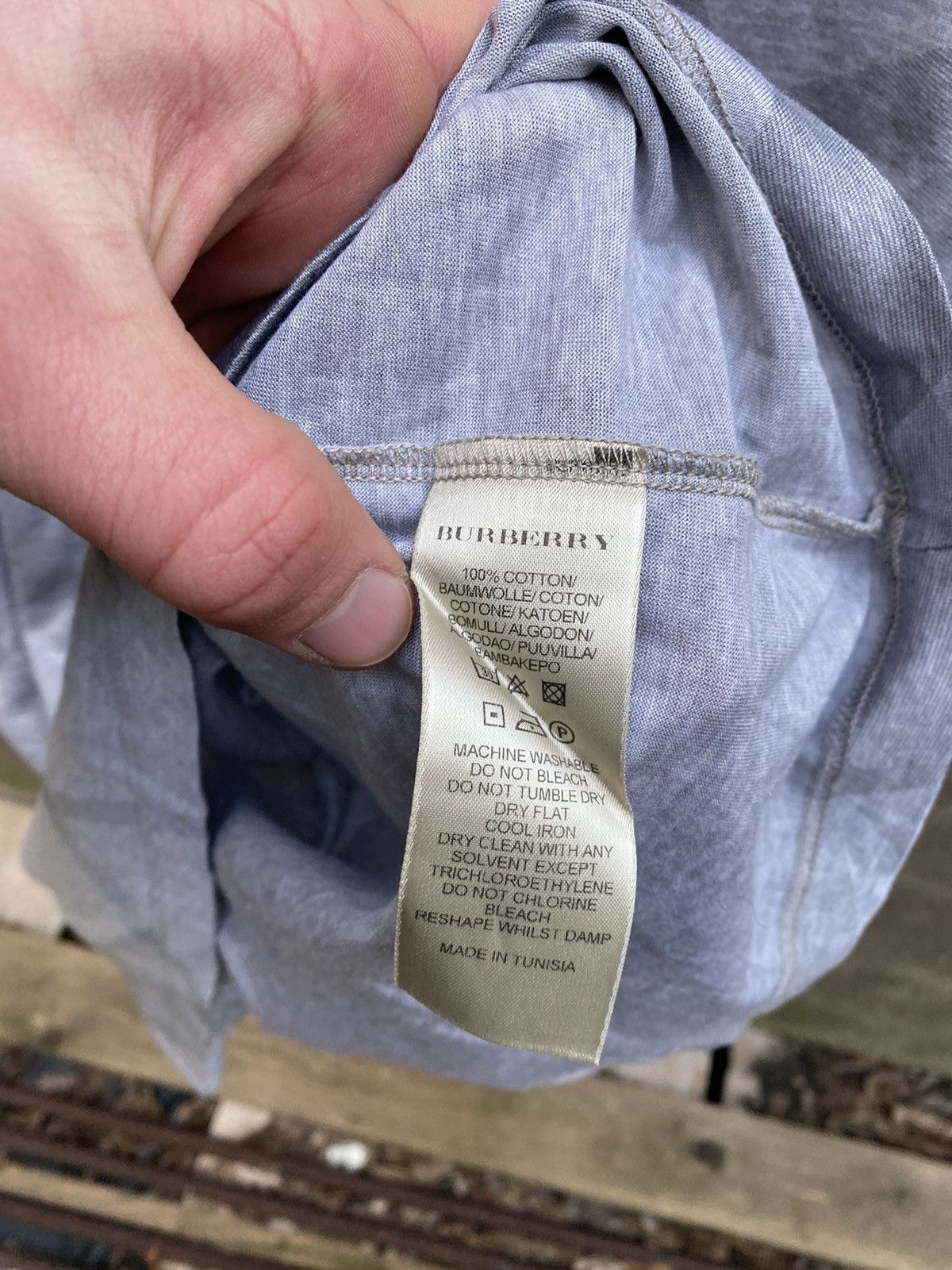 Burberry Burberry Nova Check Oveprinted Polo T-Shirt Size US L / EU 52-54 / 3 - 5 Thumbnail