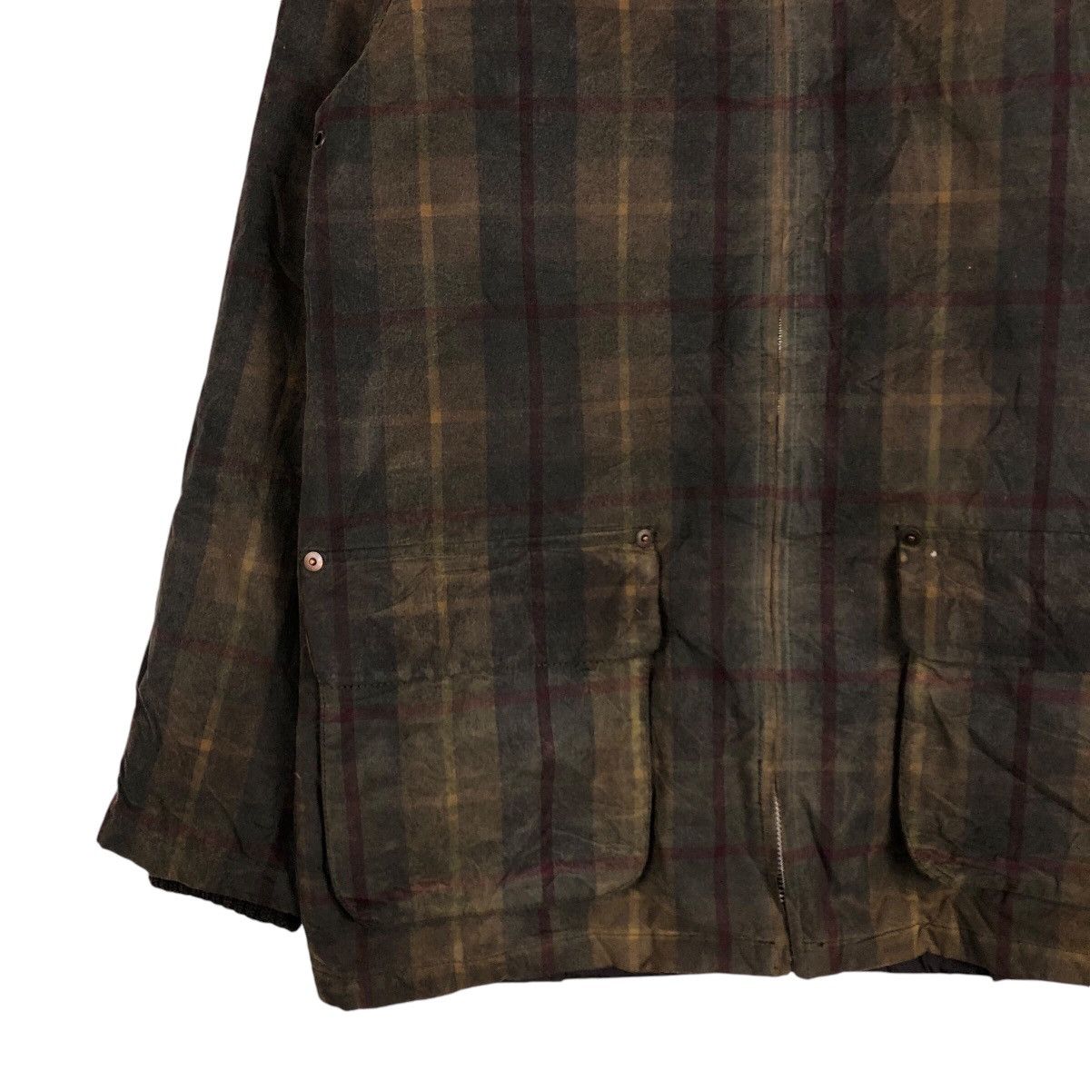 Japanese Brand Vintage Chore Worker Jacket blanc bleu minuit Tartan Design Size US M / EU 48-50 / 2 - 5 Thumbnail