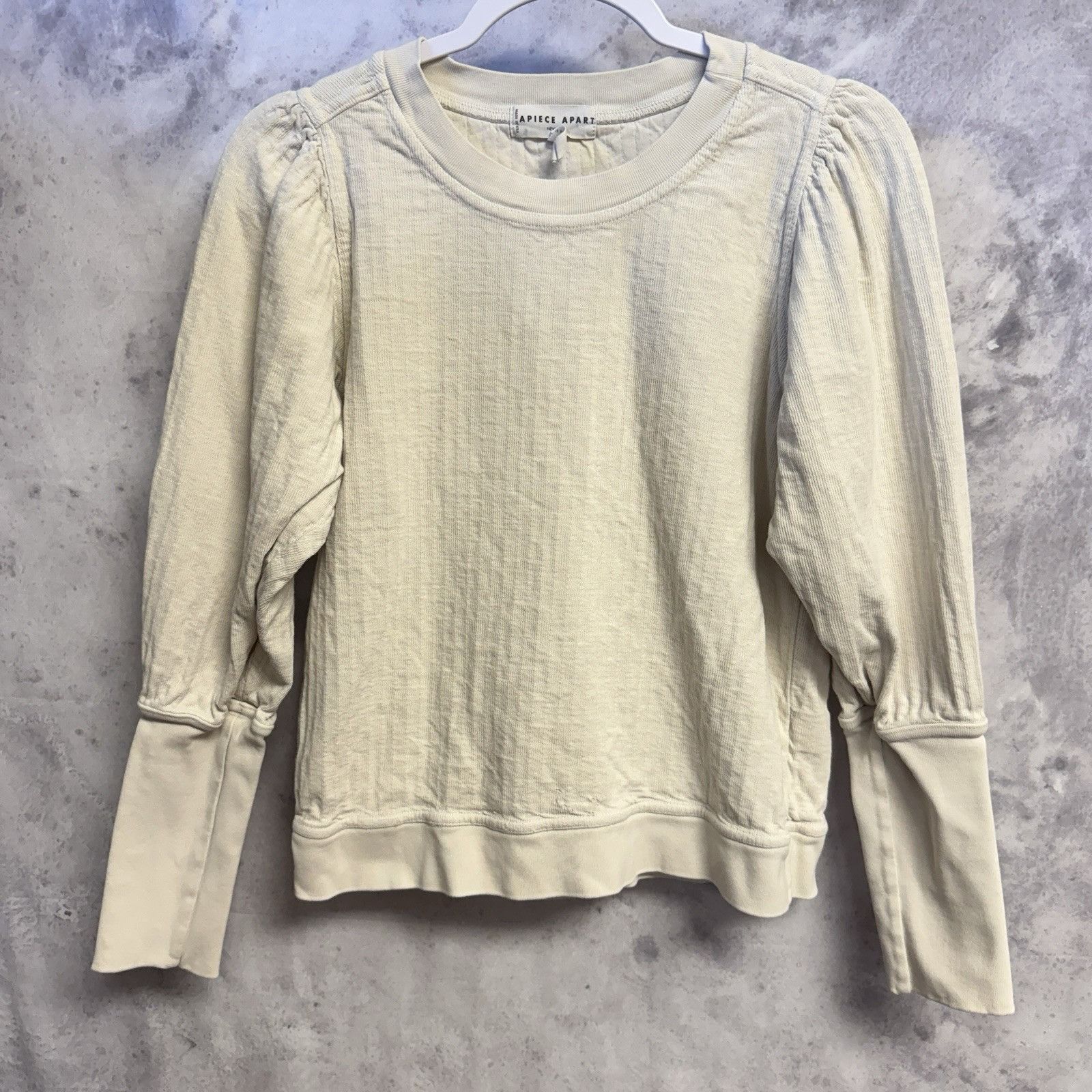 Apiece Apart Apiece Apart Sweatshirt Women’s Size Small Off White Color P Size S / US 4 / IT 40 - 1 Thumbnail