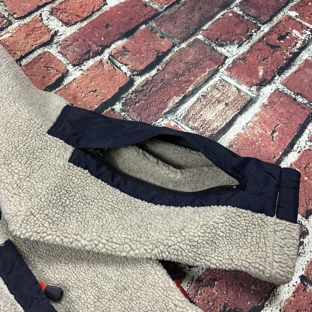 Tommy Hilfiger Vintage Tommy Hilfiger Oatmeal Deep Pile Hood Fleece Anorak Size US XL / EU 56 / 4 - 10 Thumbnail