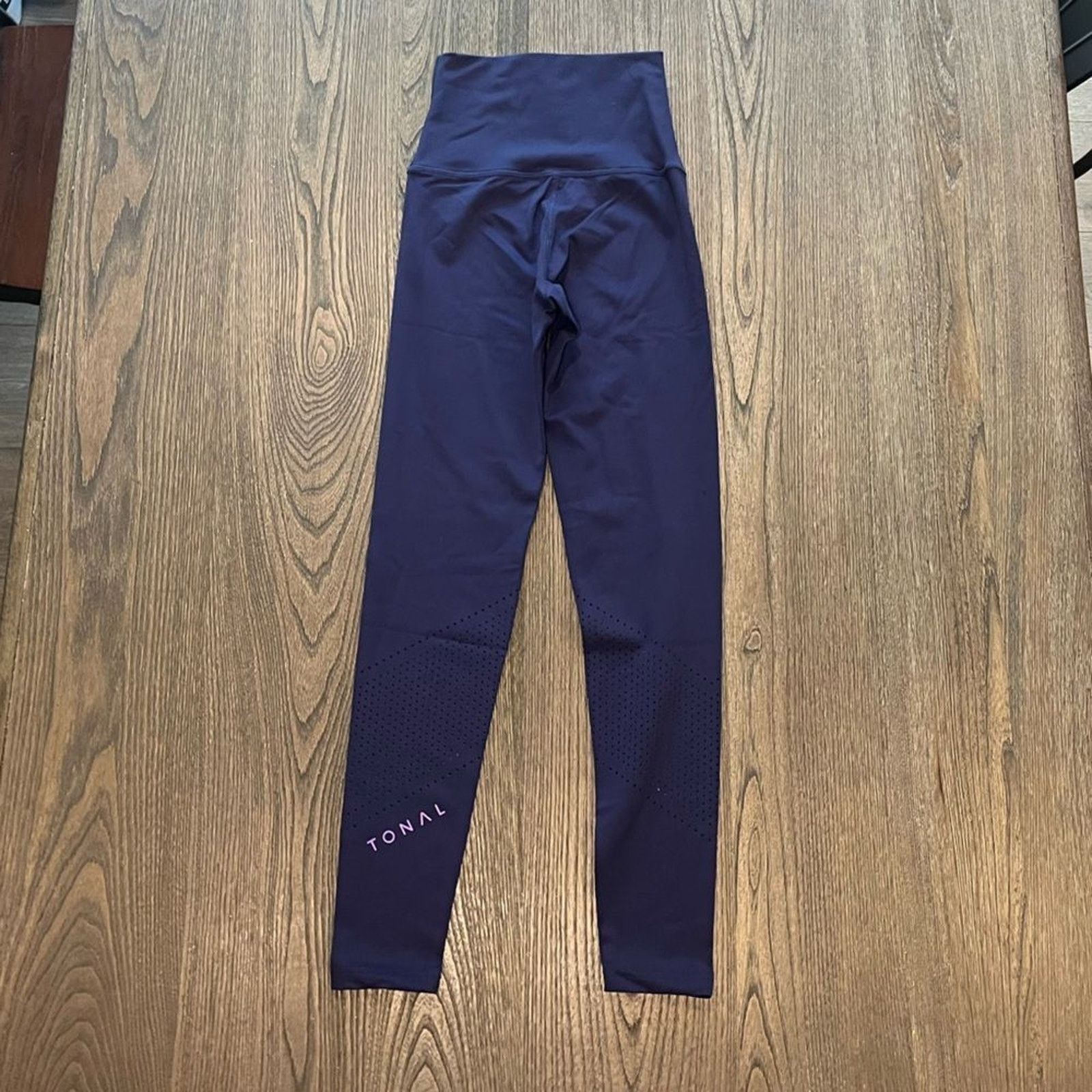 Vintage NWOT Tonal Womens Navy Blue High Waist Athletic Leggings XS Size 24" / US 00 / IT 34 - 9 Thumbnail