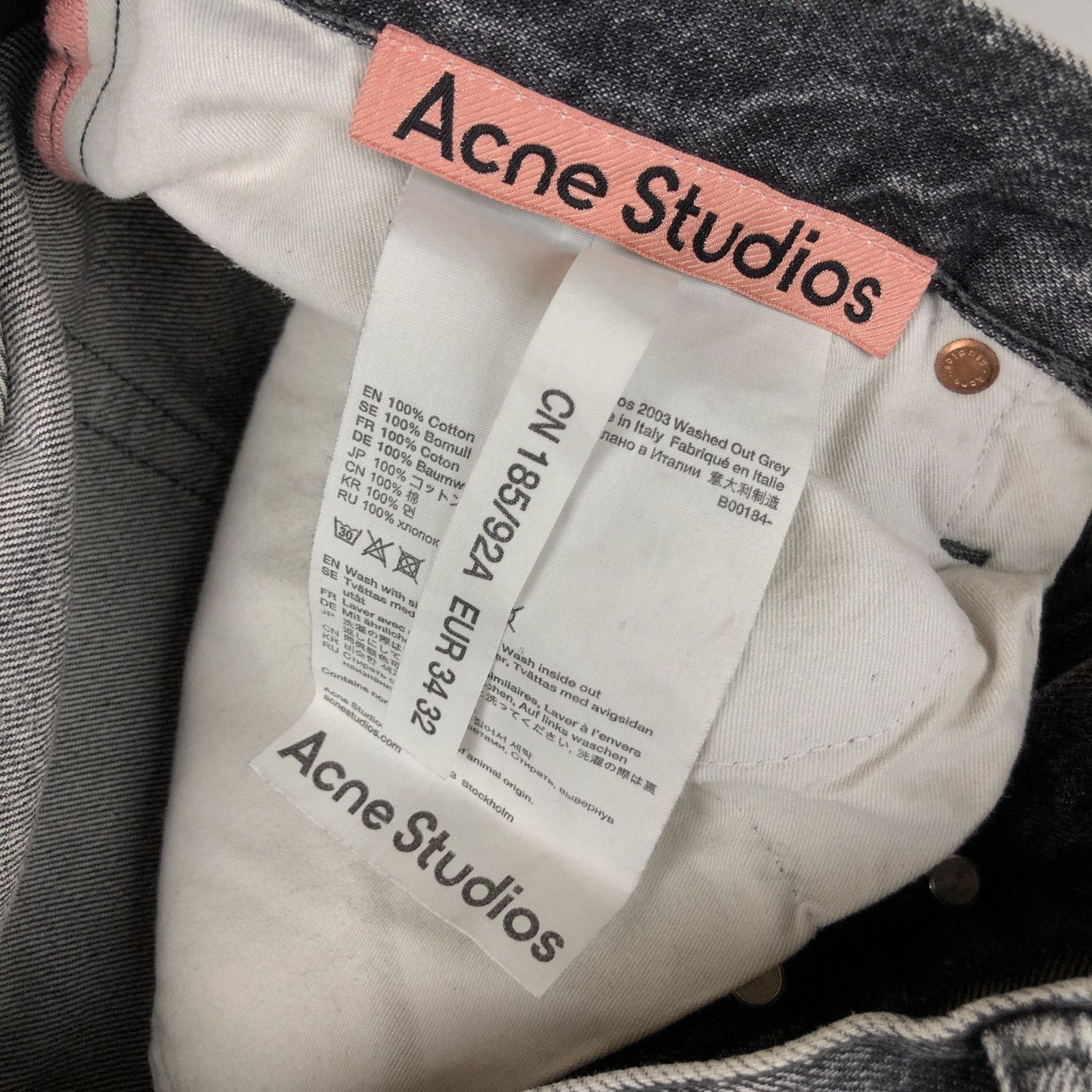 Acne Studios Acne Studios 2003 Washed Out Grey Jeans Size US 34 / EU 50 - 13 Thumbnail