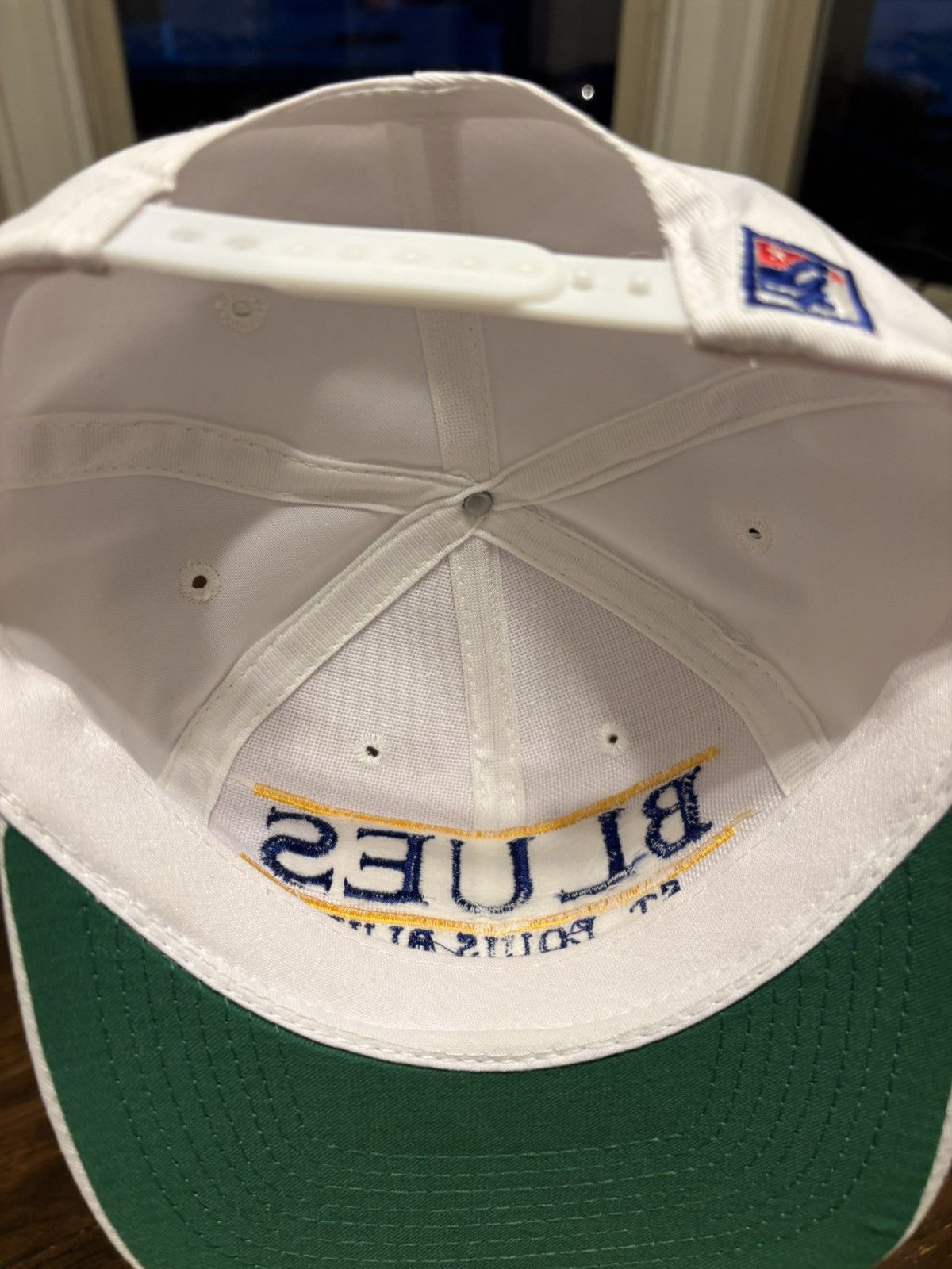 Vintage St Louis Blues Vintage 90’s ‘The Game’ Bar Script Logo Hat Size ONE SIZE - 5 Thumbnail