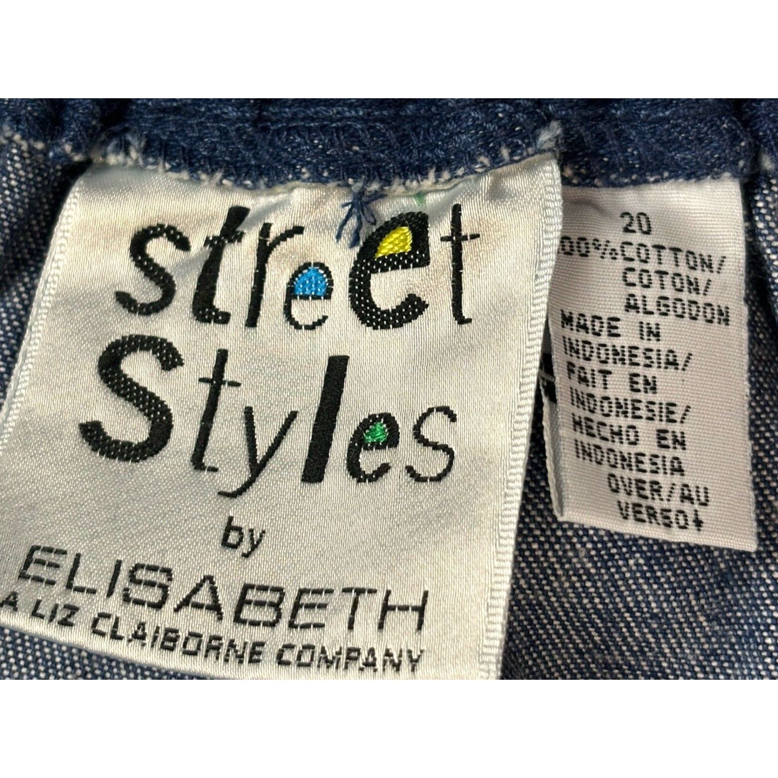 Vintage VINTAGE Street Styles By Claiborne Denim Jean Shorts Plus Size 20 Blue Pull On Nautical Womens Size 42" / US 20 - 5 Thumbnail