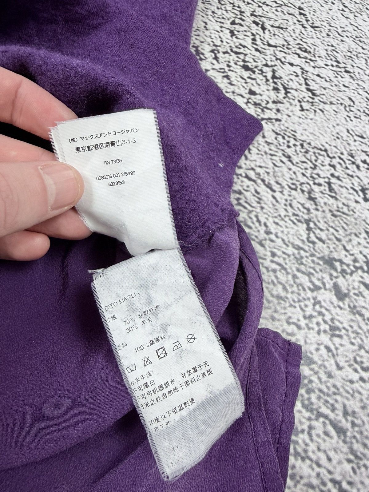 Marina Rinaldi Marina Rinaldi Italy Purple Wool Silk Knit Tunic Sweater M Size M / US 6-8 / IT 42-44 - 10 Thumbnail