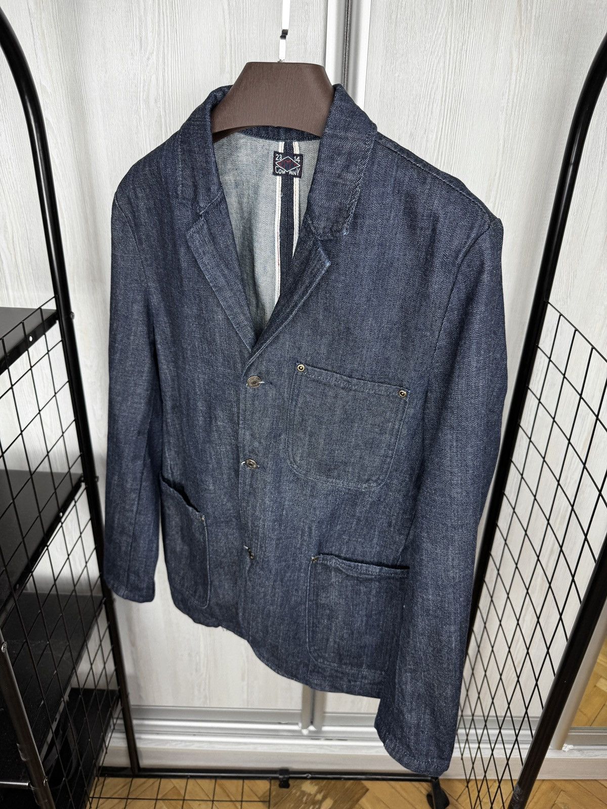 Emmett Emmett Blazer EMT Company Indigo Denim Granger Selvedge Sz S Size 38R - 7 Thumbnail