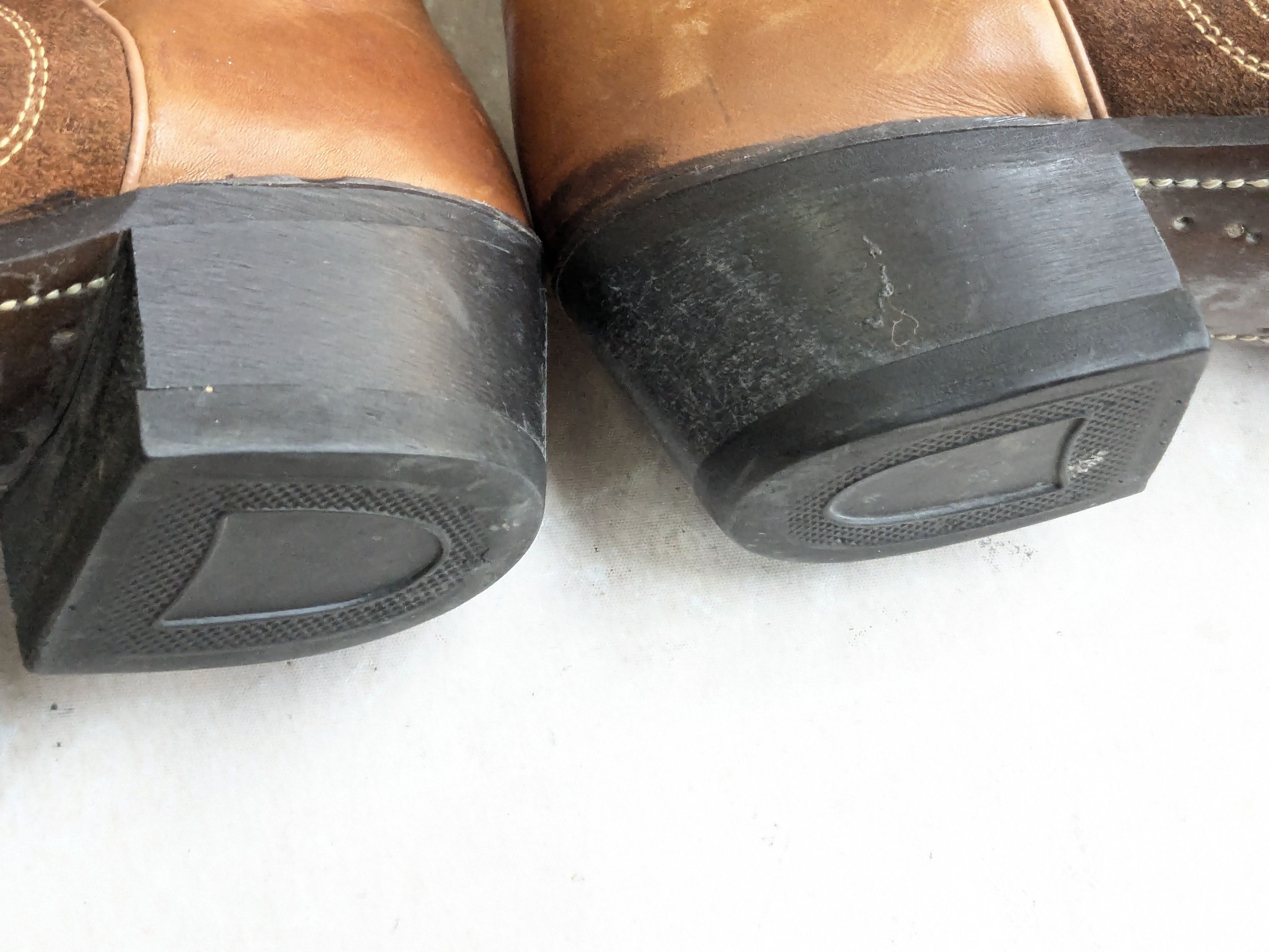 Genuine Leather Vintage Cowboy Boots Brown Leather Suede 9.5 USA Size US 9.5 / EU 42-43 - 12 Thumbnail