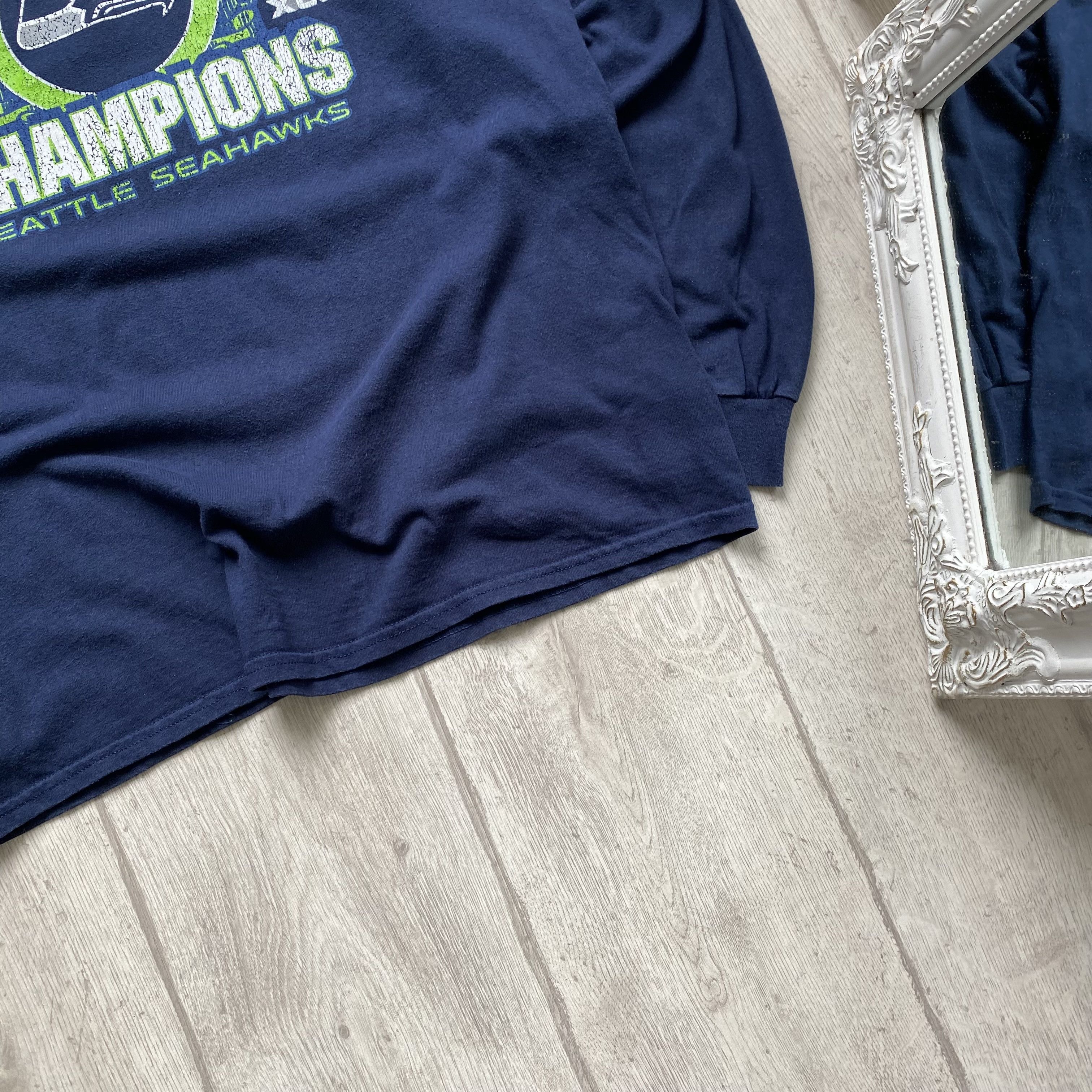NFL 🏈 Superbowl Vintage Seatle Seahawks Longsleeve Tee Size US M / EU 48-50 / 2 - 3 Thumbnail