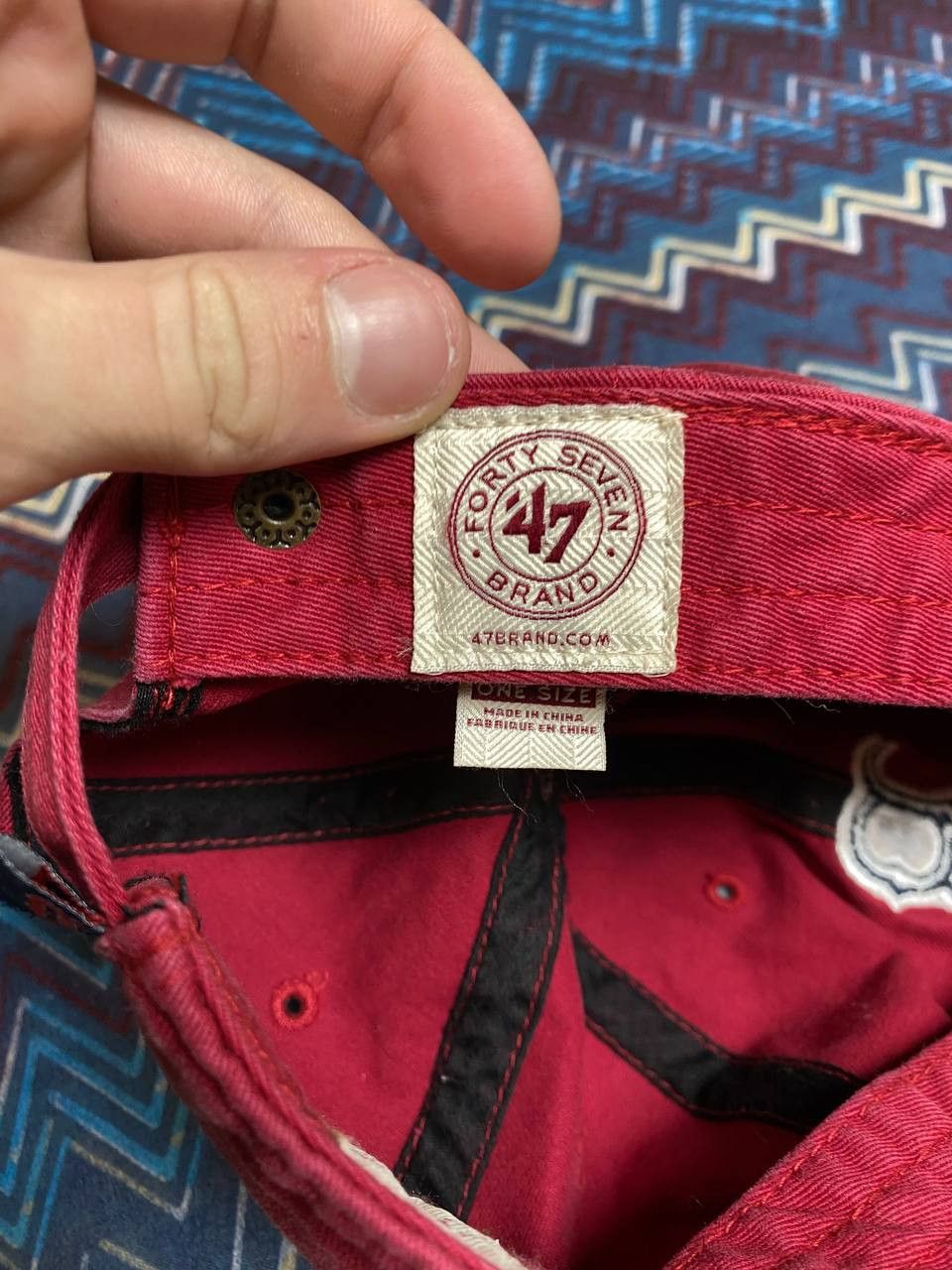 47 Brand Y2K Hats red Vintage 47 Brand Cap Fifty seven Brand Size ONE SIZE - 2 Thumbnail