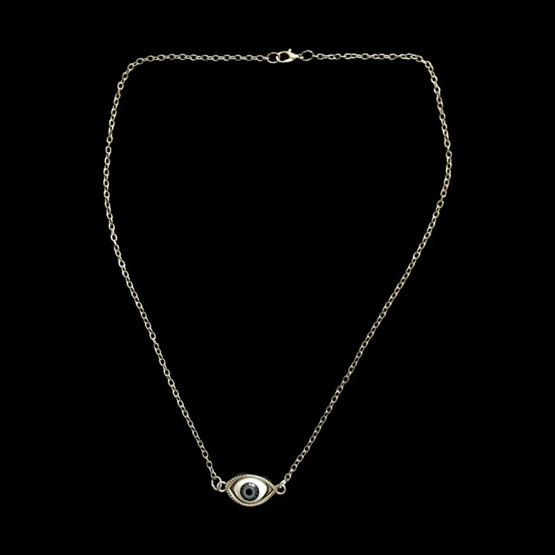 Jewelry Eye Ball Necklace Punk Grunge Chain Size ONE SIZE - 5 Thumbnail