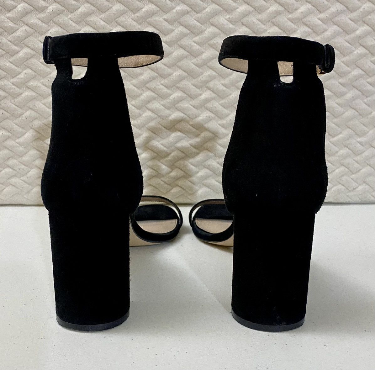 Stuart Weitzman Stuart Weitzman Black Suede 75LessNudist Sandals Heels 10 M Size US 10 / IT 40 - 12 Thumbnail