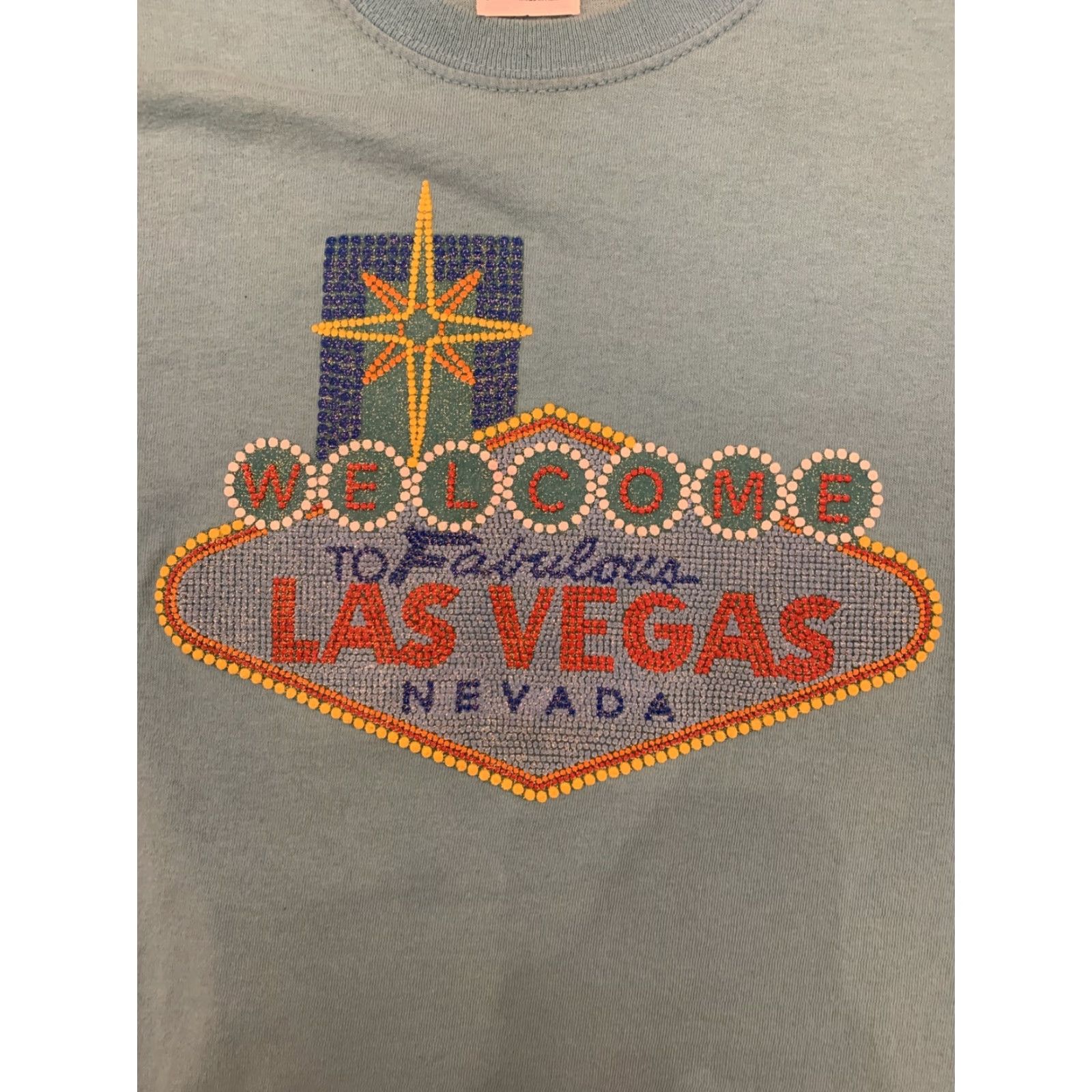 Gildan Gildan Las Vegas T-Shirt Welcome to Fabulous Adult Small Blue Mens Size US S / EU 44-46 / 1 - 2 Thumbnail
