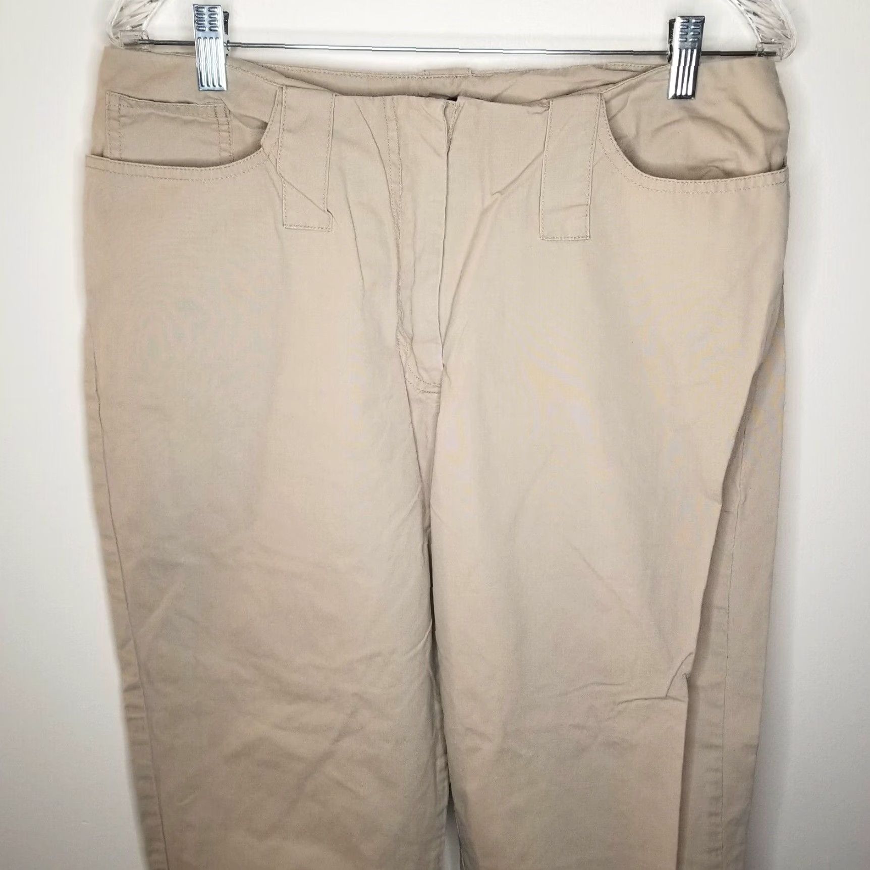 Willi Smith Womens Chino Pants Beige Size 14 Willi Smith Khaki Womens Size 36" / US 14 / IT 50 - 2 Thumbnail