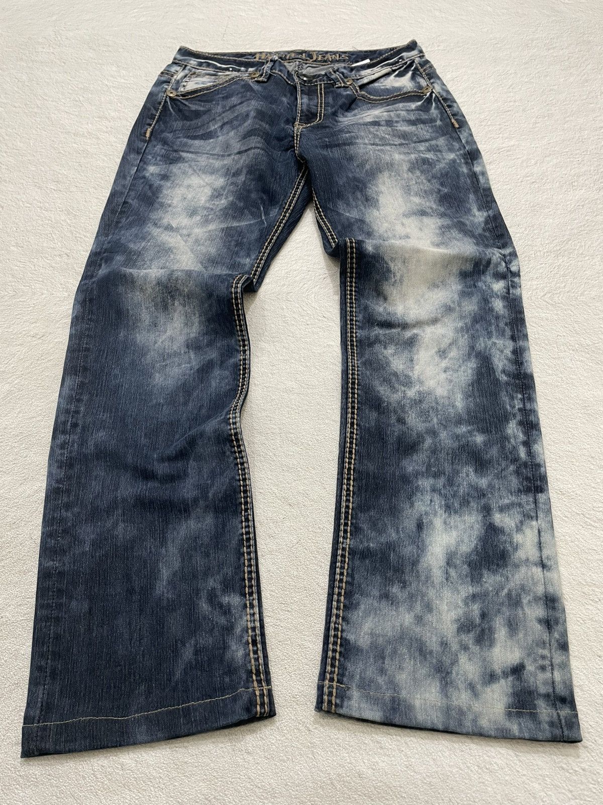 Hysteric Glamour 2000s Vintage Acid Washed Hangten Fading Denim Y2K Size US 29 - 1 Thumbnail