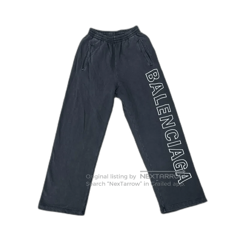 Balenciaga Balenciaga Washed Grey Logo Pants XS Size. Size US 26 / EU 42 - 1 Thumbnail