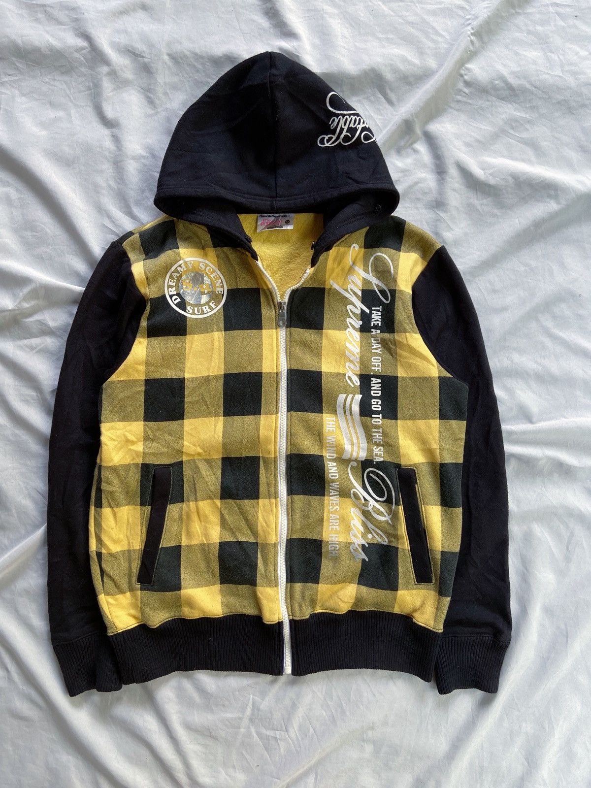Japanese Brand JAPANESE EXCUSE PLAID ZIP HOODIE hysteric glamour numbernine Size US M / EU 48-50 / 2 - 7 Thumbnail
