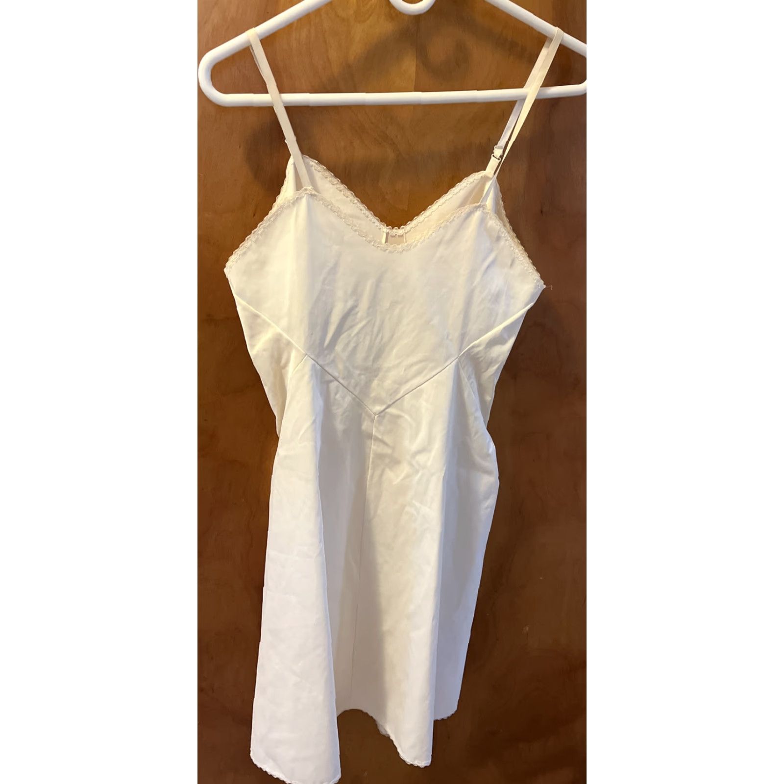 Vintage VINTAGE Vanity Fair Nylon Full Slip Women’s Small Ivory 1970s Rockabilly 34 Chest Size ONE SIZE - 3 Thumbnail