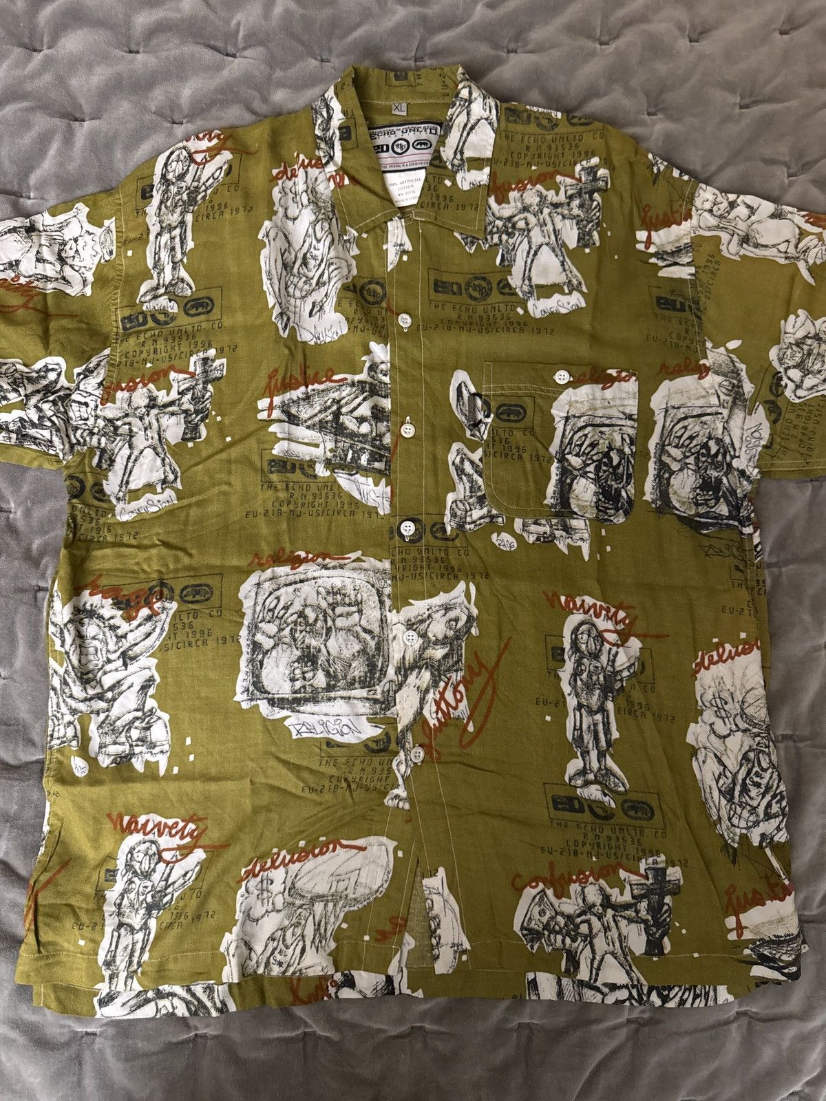 Ecko Unltd. Ecko Unltd ECHO UNLTD vintage s/s button up shirt Size US XL / EU 56 / 4 - 1 Thumbnail